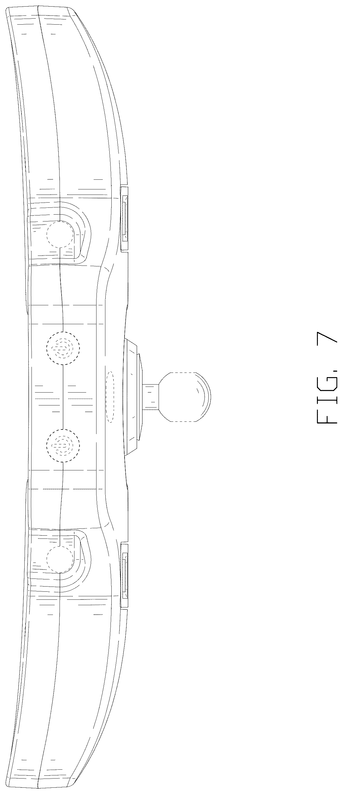 Patent USD1125144 Figure 7 – Electronic device holder with hooks