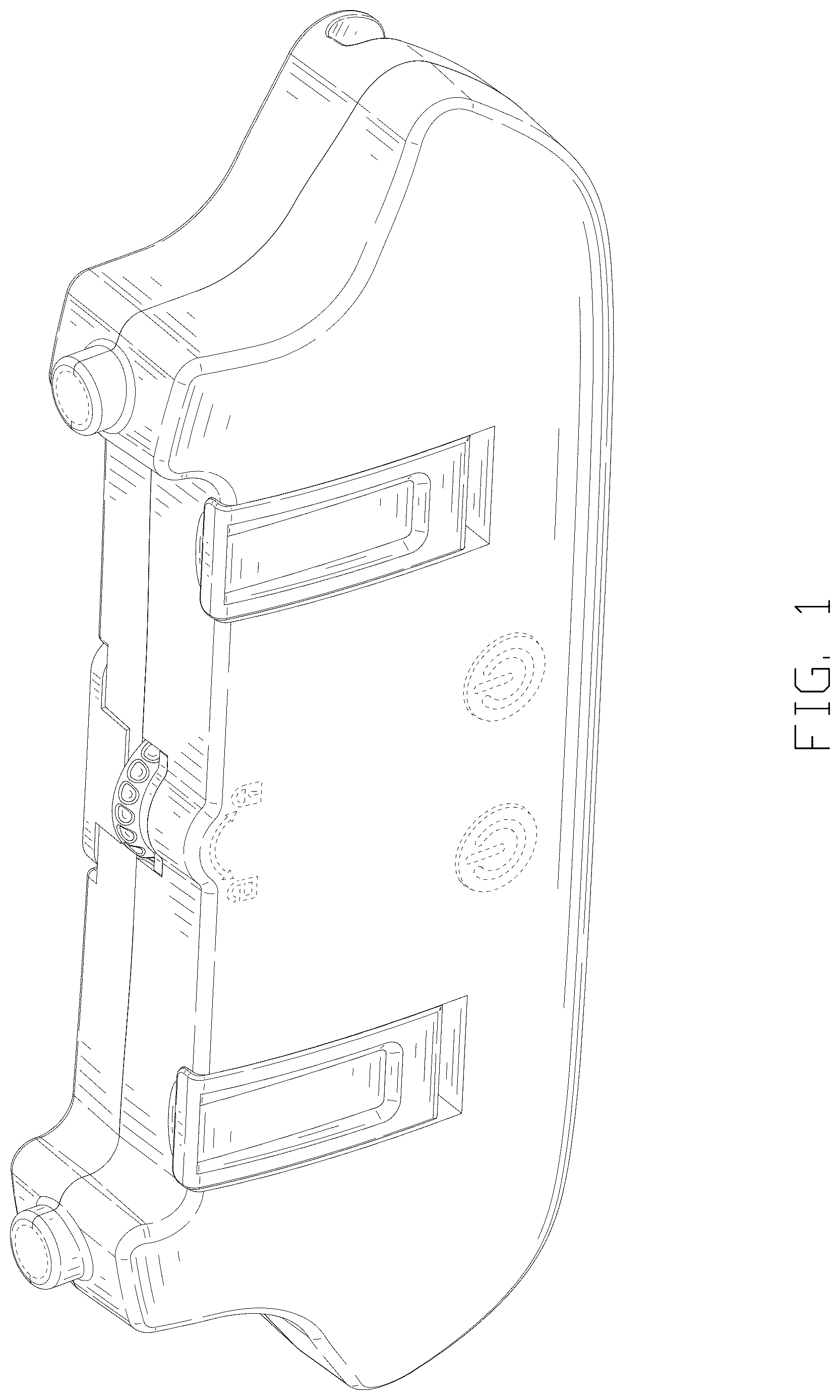 Patent USD1125145 — Electronic device holder with hooks — Figure 1
