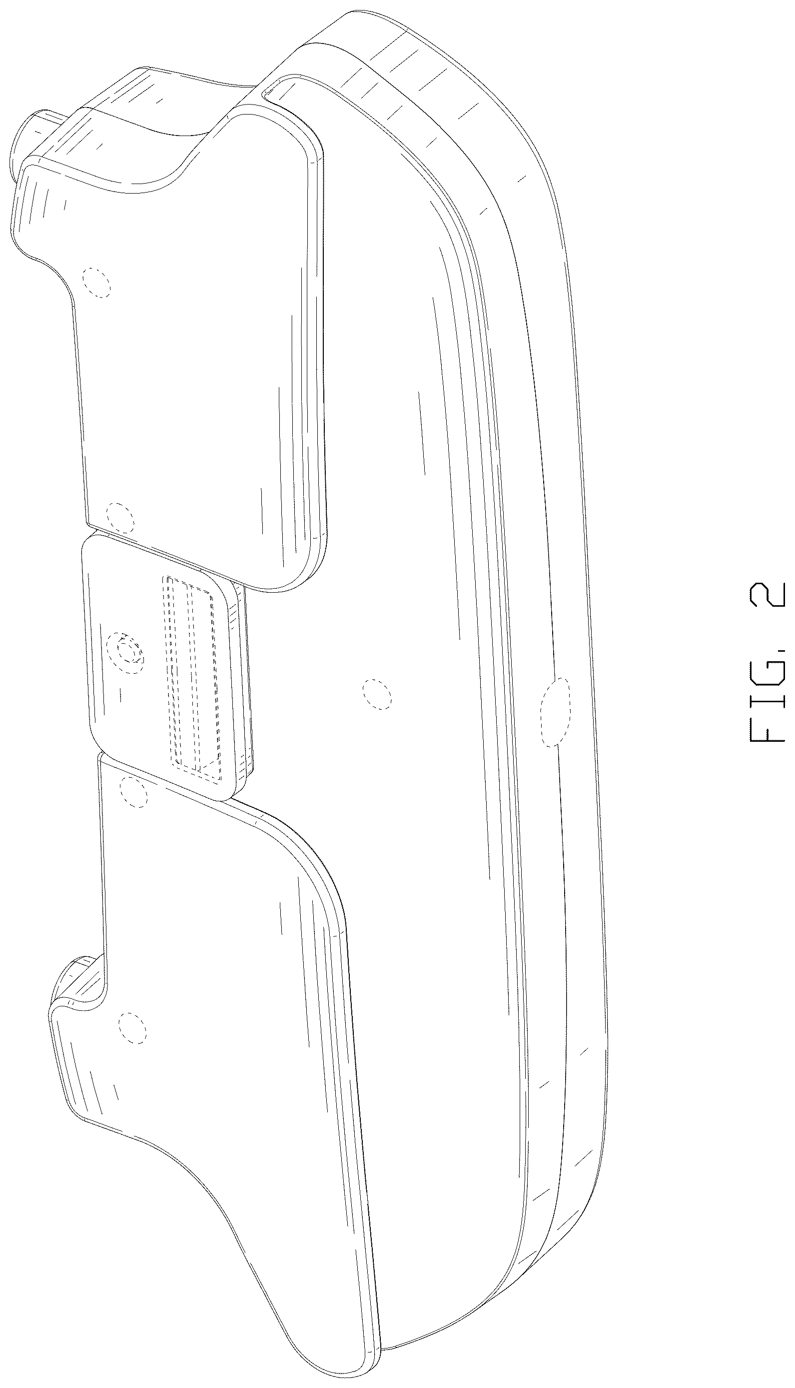 Patent USD1125145 Figure 2 – Electronic device holder with hooks