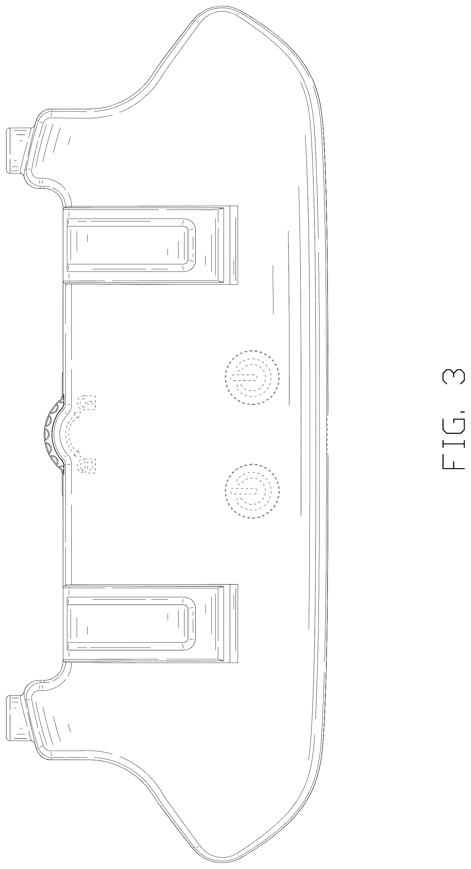 Patent USD1125145 Figure 3 – Electronic device holder with hooks