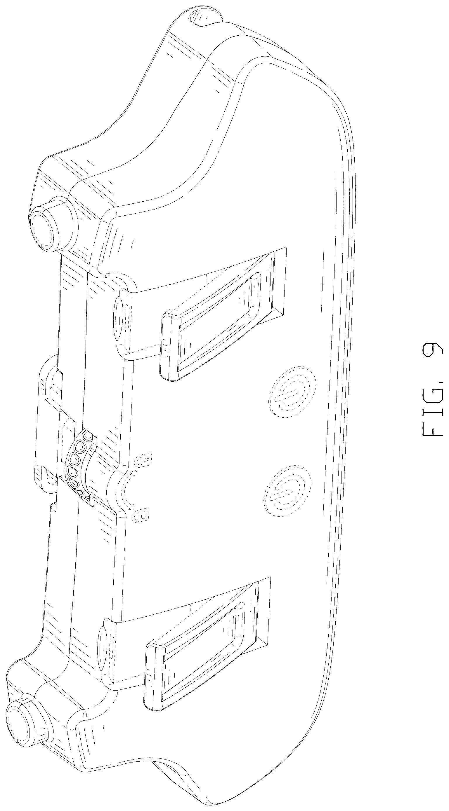 Patent USD1125145 Figure 9 – Electronic device holder with hooks
