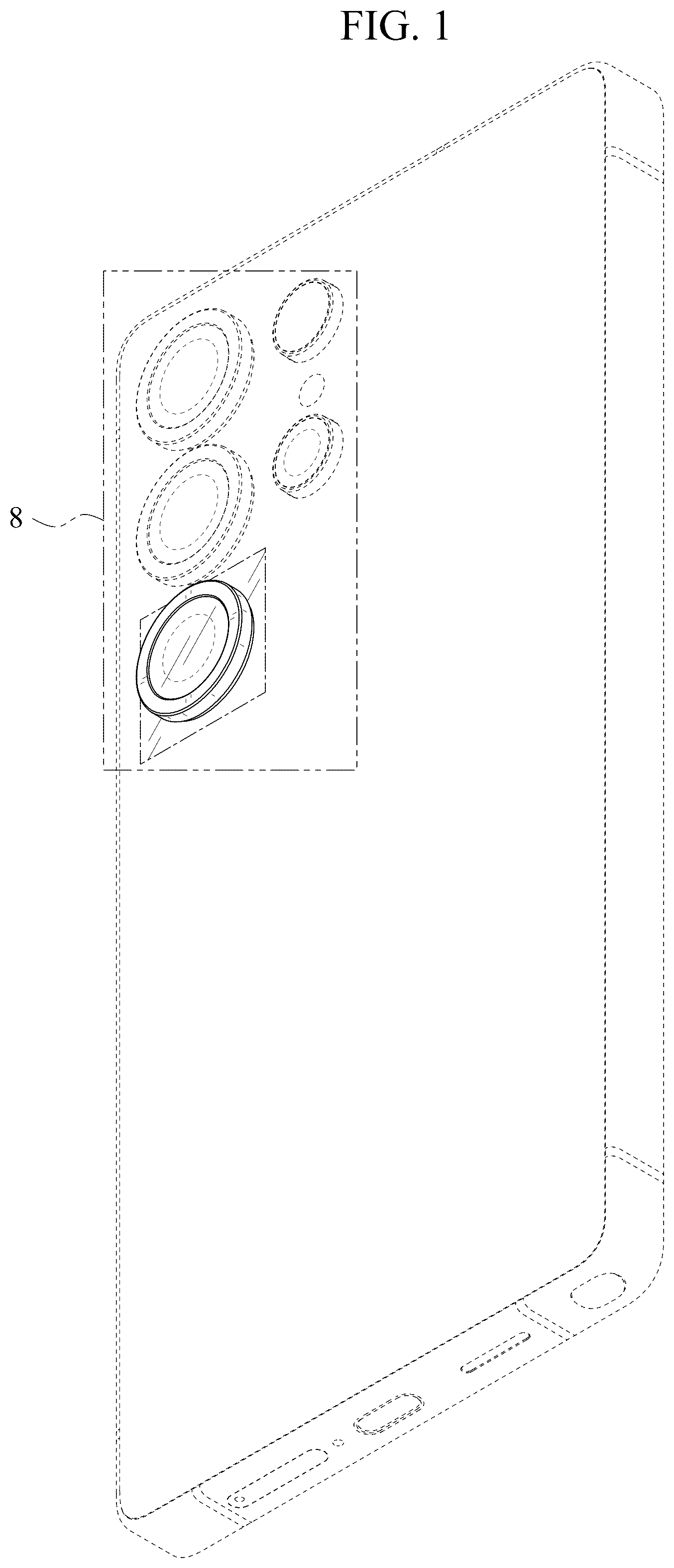 Patent USD1125155 Figure 1 – Electronic device