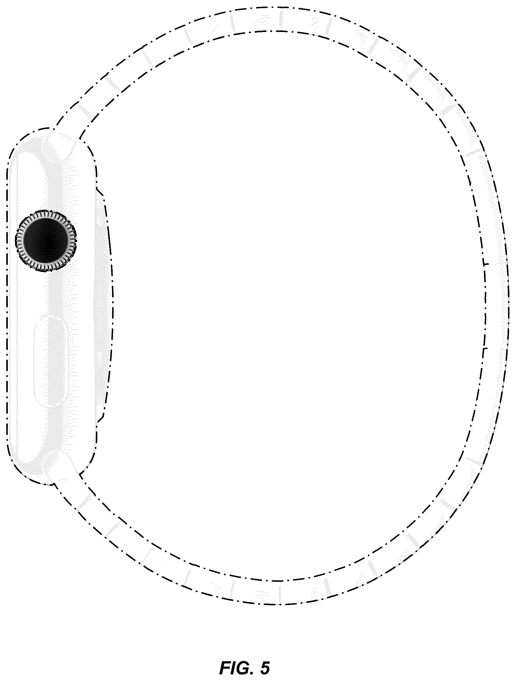 Patent USD1125158 Figure 5 – Wearable device