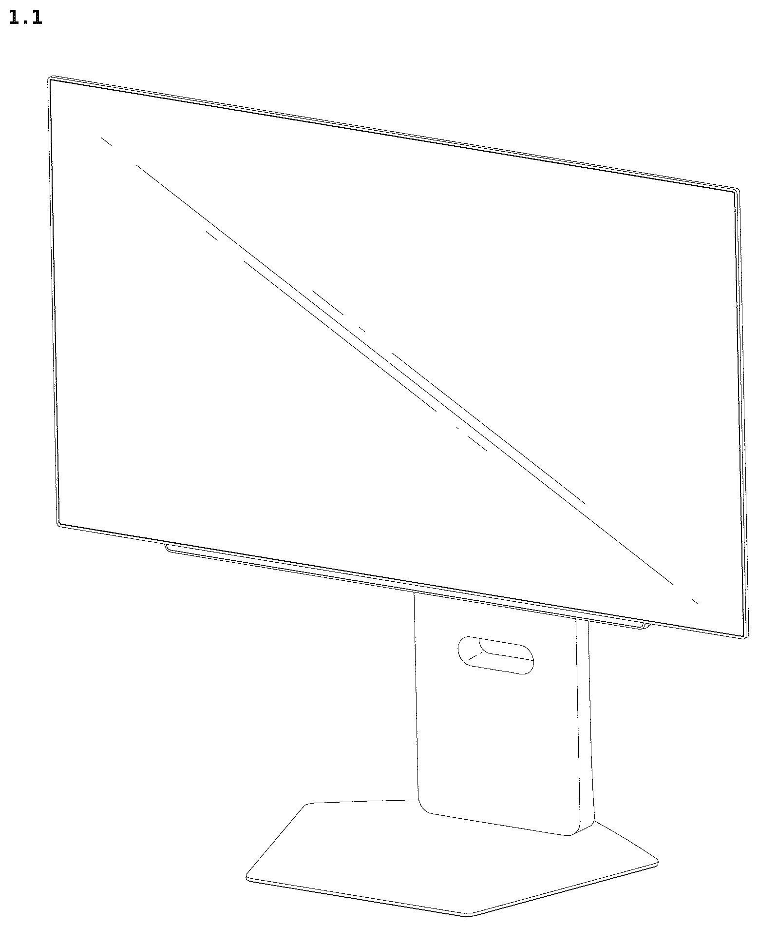 Patent USD1125161 Figure 1 – Monitor