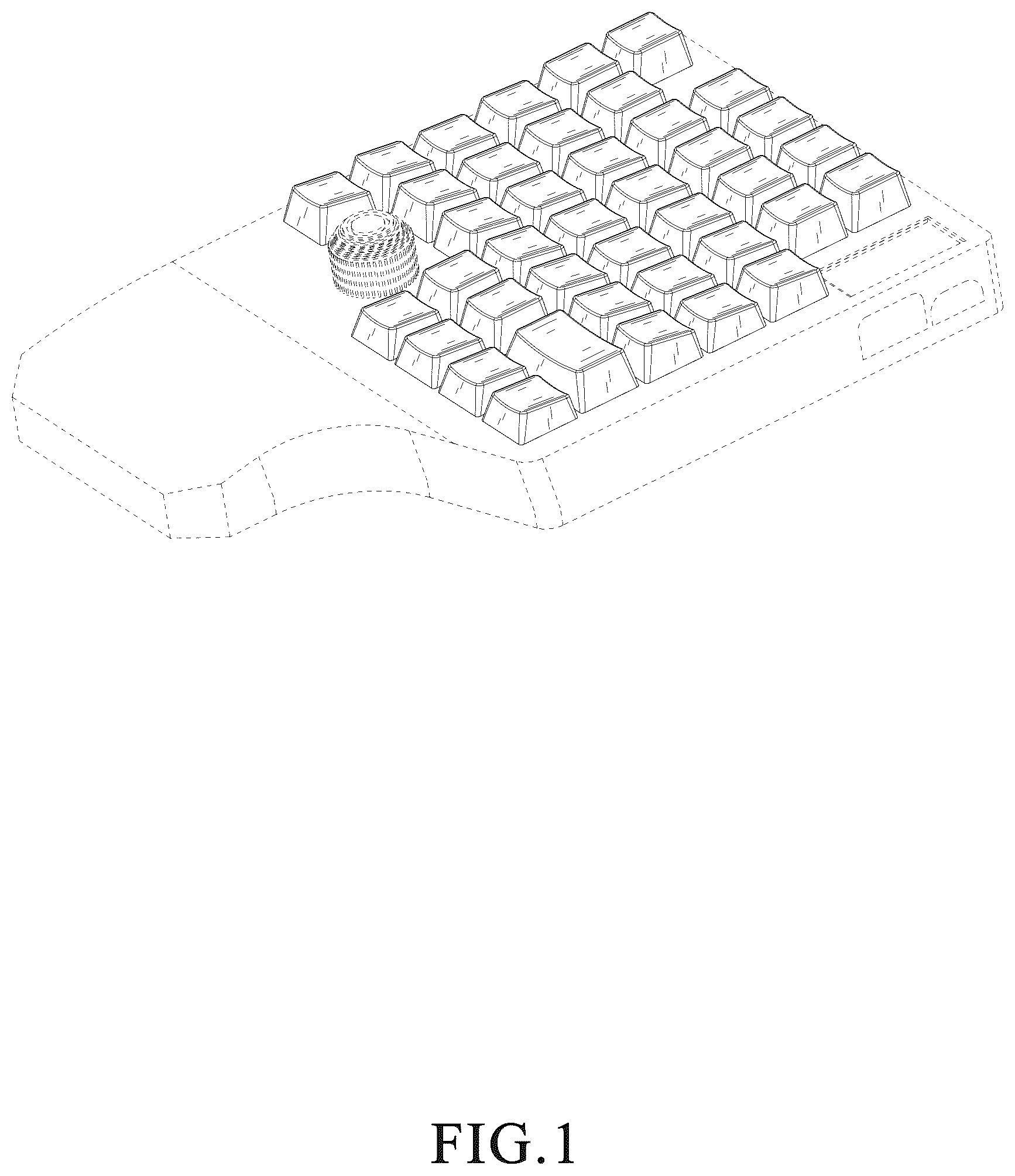 Patent USD1125163 Figure 1 – Keyboard