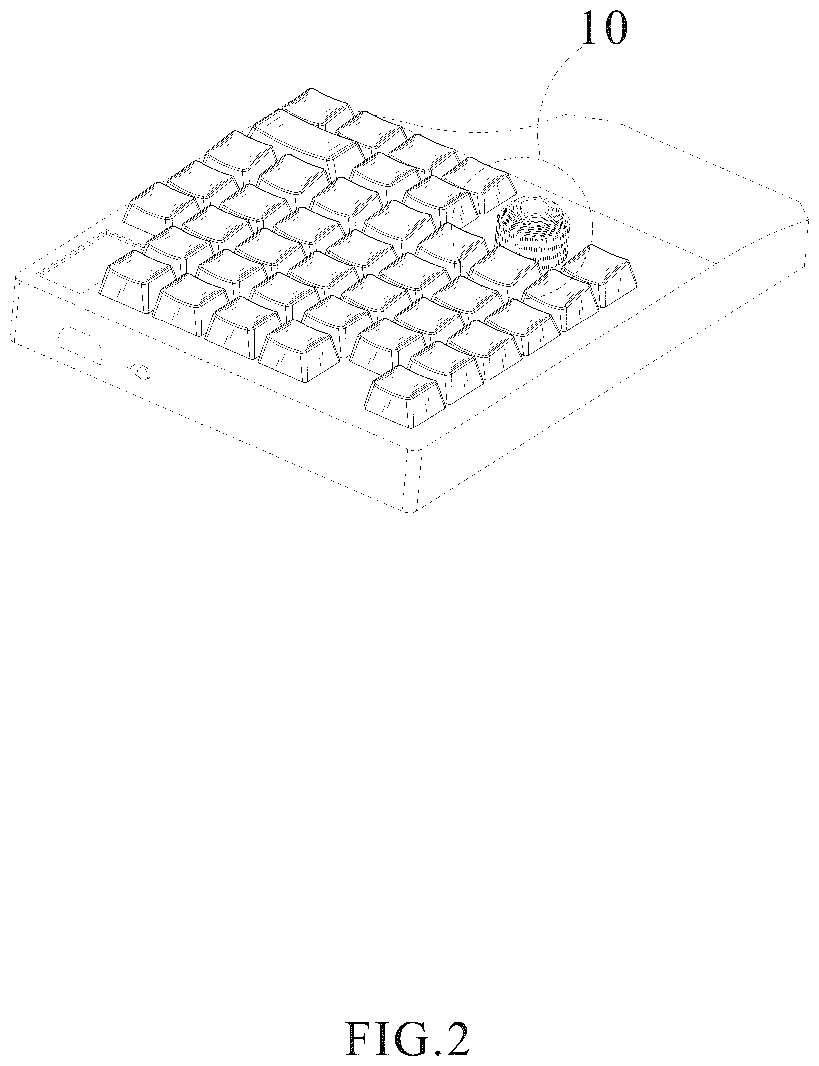 Patent USD1125163 Figure 2 – Keyboard