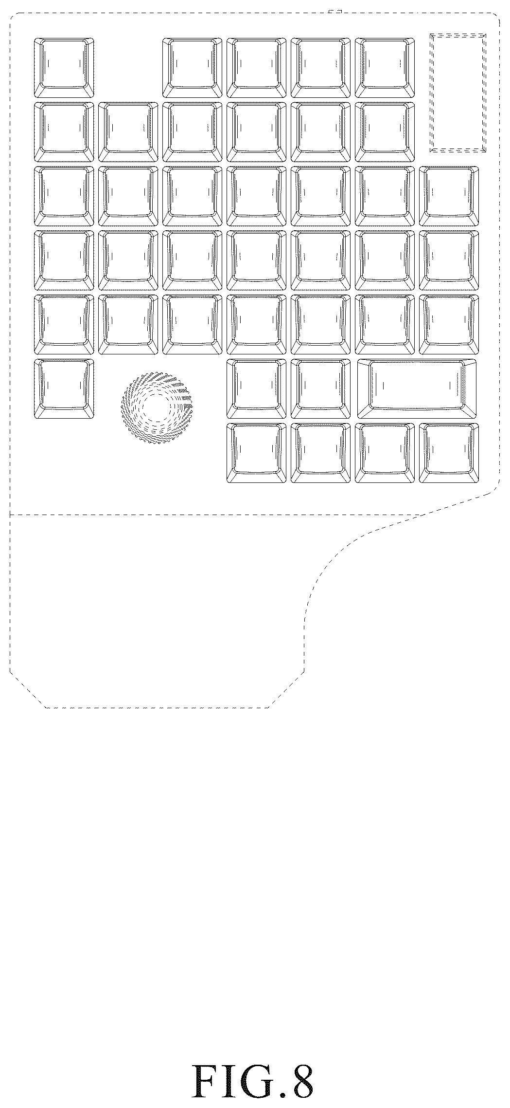 Patent USD1125163 Figure 8 – Keyboard