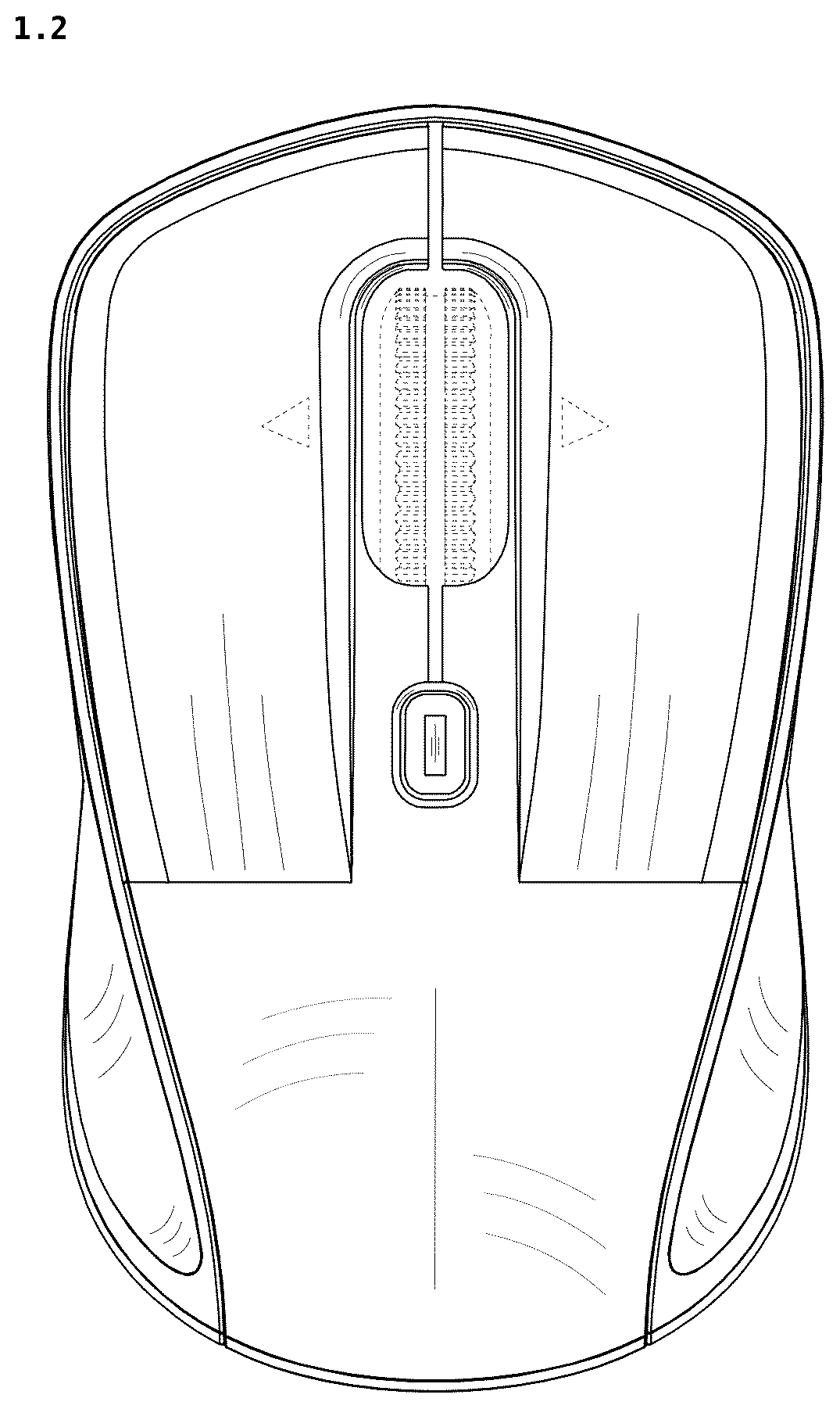 Patent USD1125166 Figure 2 – Computer mouse
