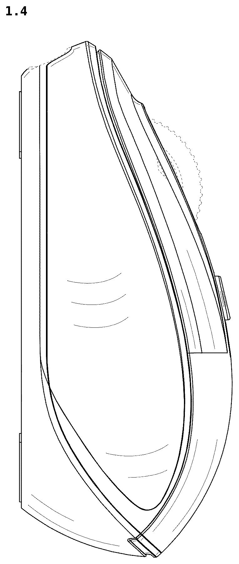 Patent USD1125166 Figure 4 – Computer mouse