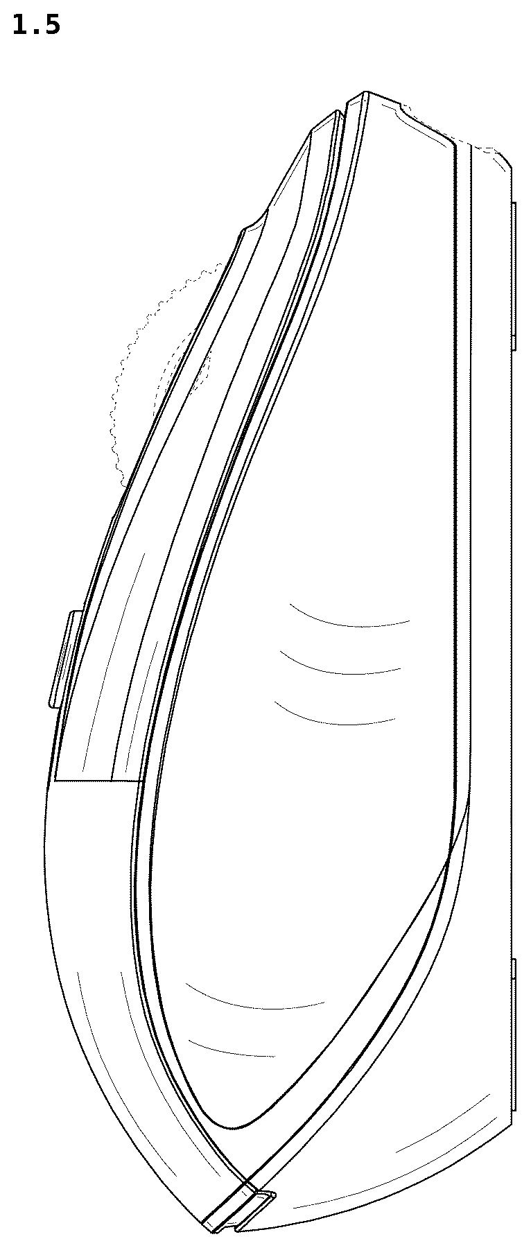 Patent USD1125166 Figure 5 – Computer mouse
