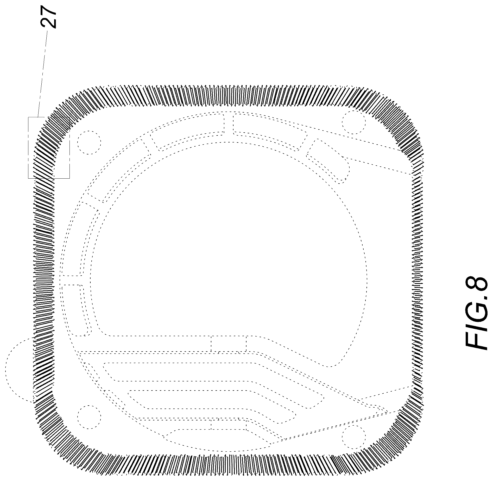 Patent USD1125173 Figure 8 – Computer base