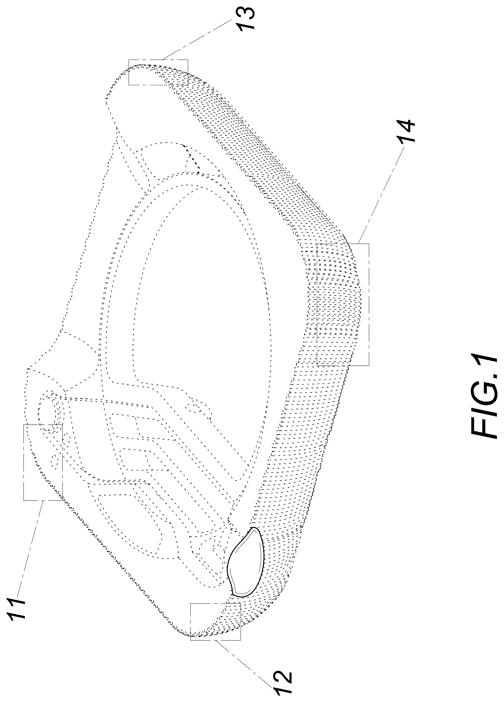 Patent USD1125174 Figure 1 – Computer base
