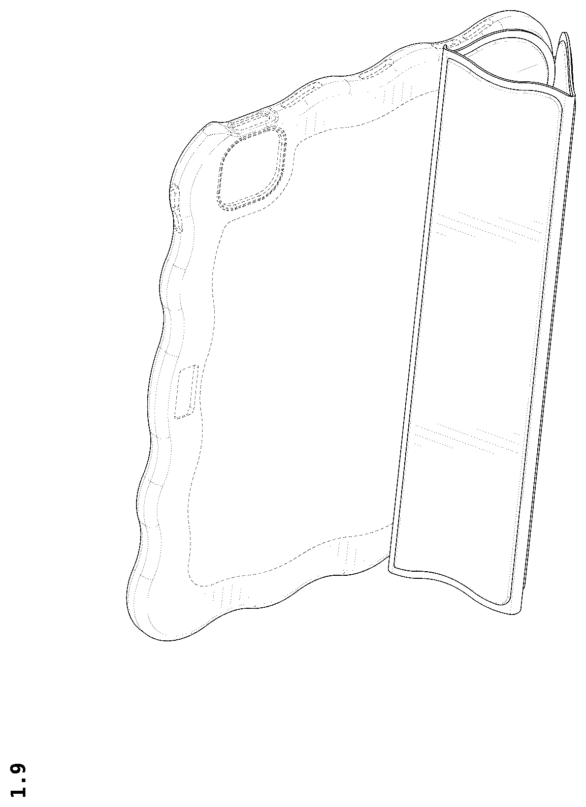 Patent USD1125175 Figure 9 – Tablet case