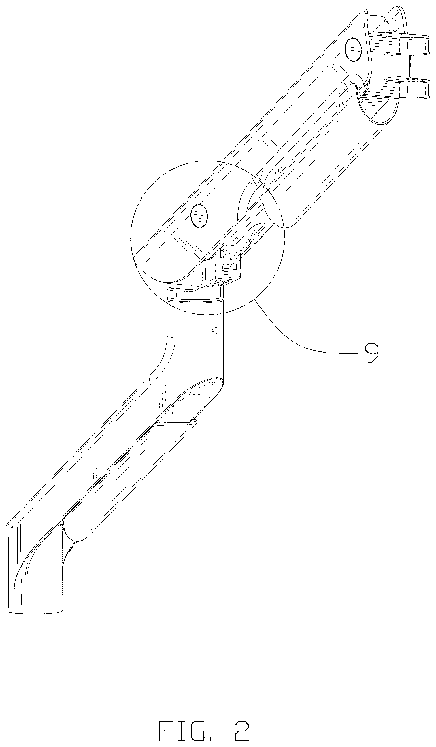 Patent USD1125178 Figure 2 – Monitor arm