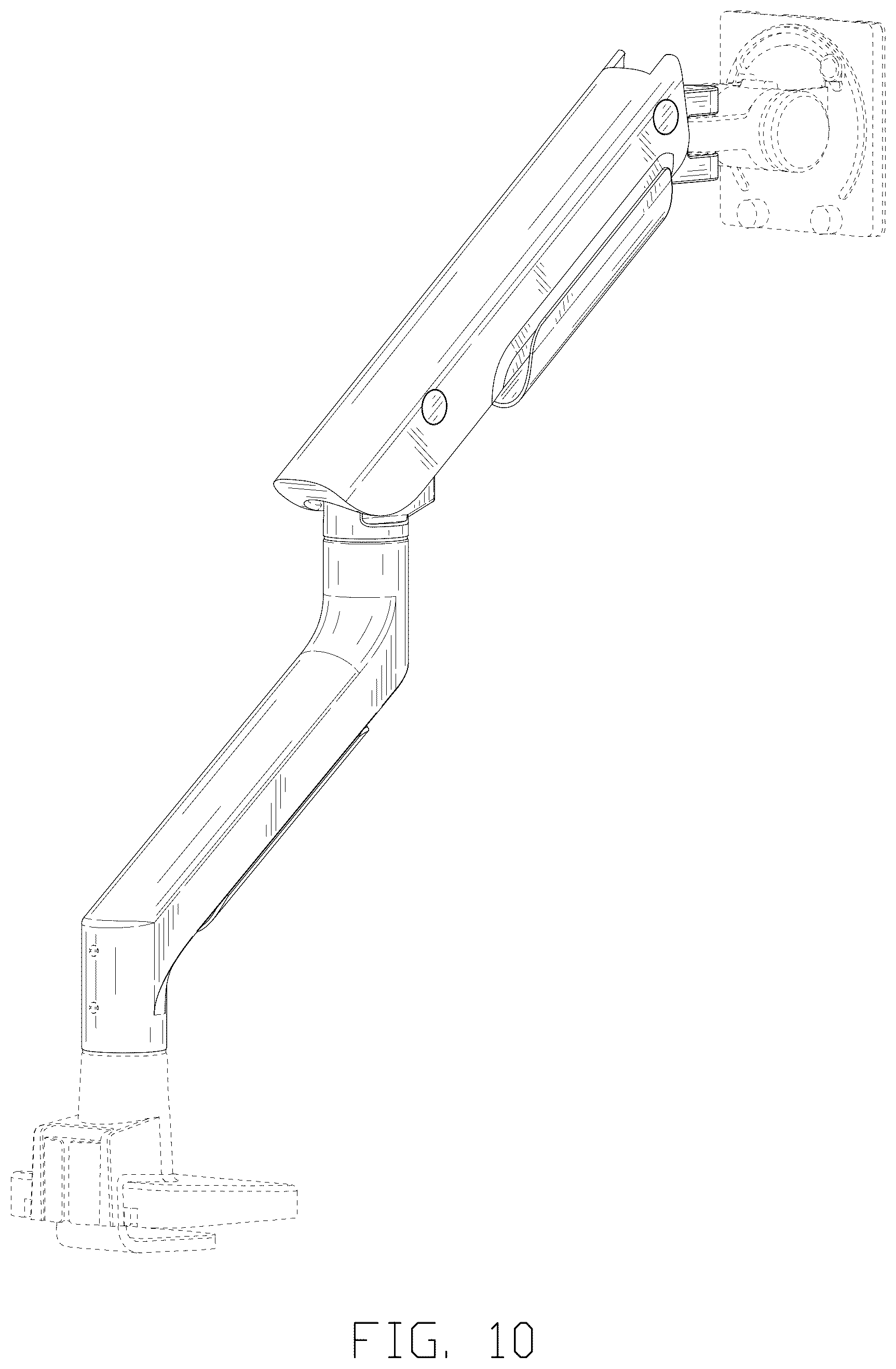 Patent USD1125178 Figure 10 – Monitor arm