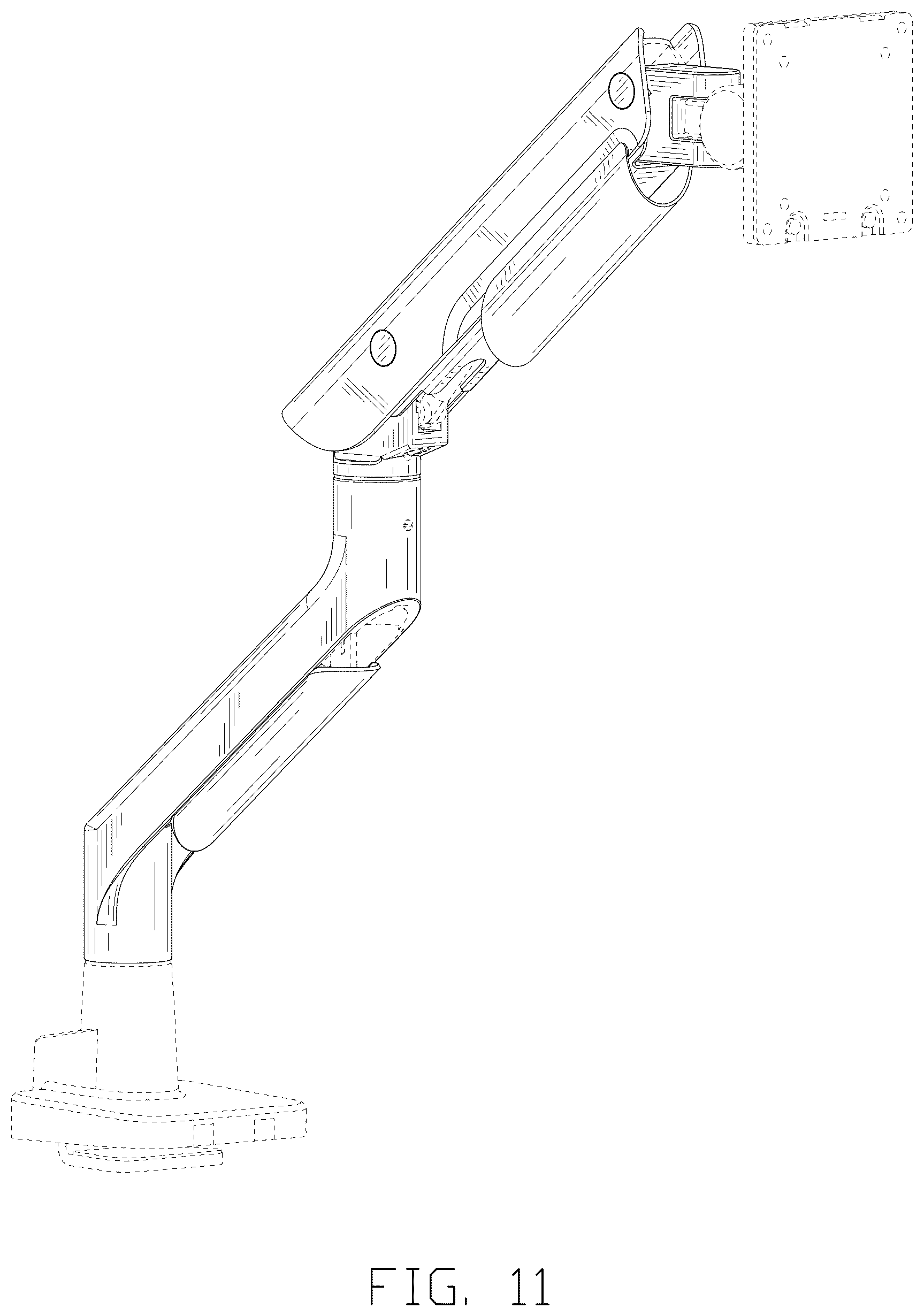 Patent USD1125178 Figure 11 – Monitor arm