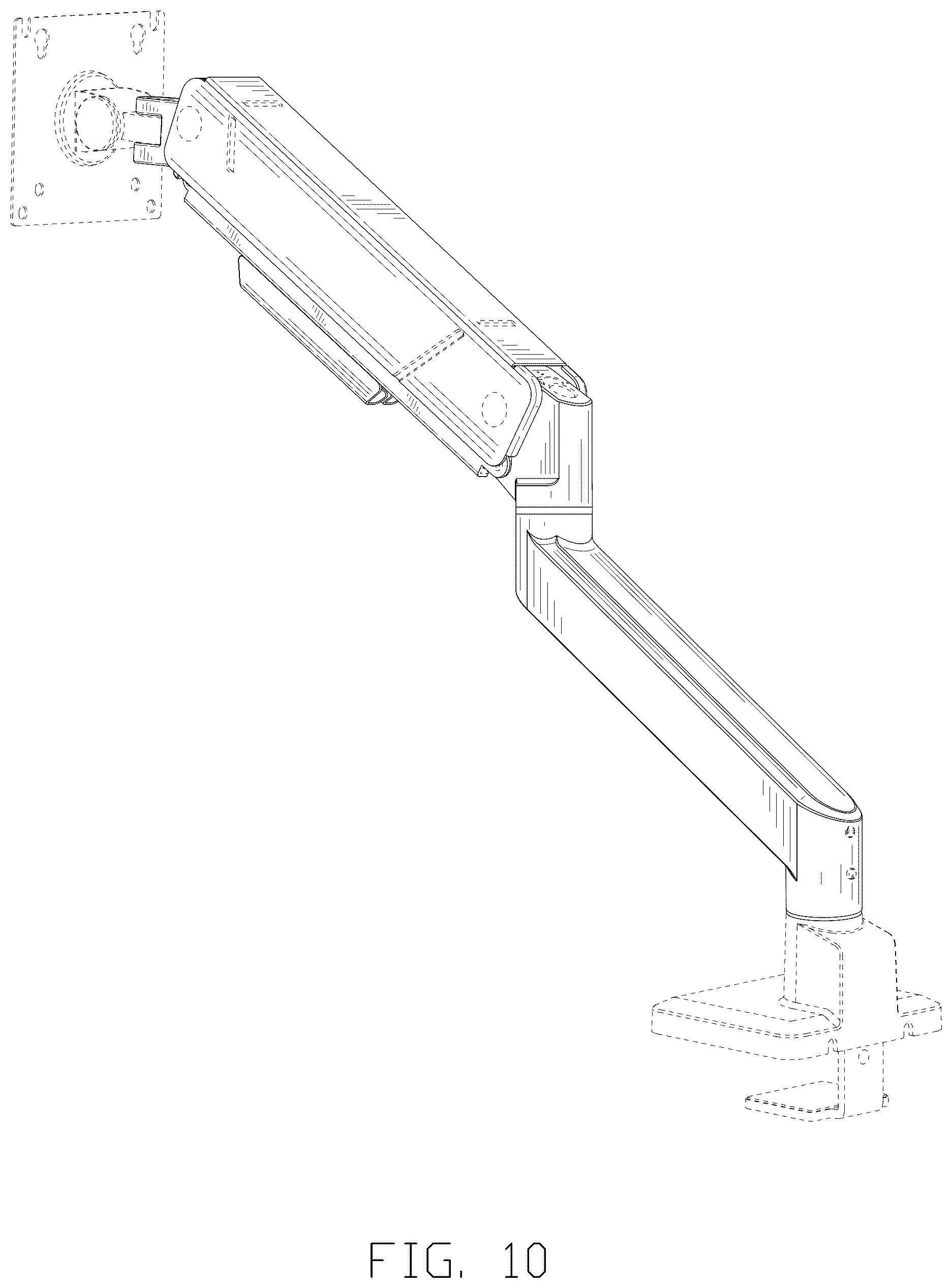 Patent USD1125179 Figure 10 – Monitor arm