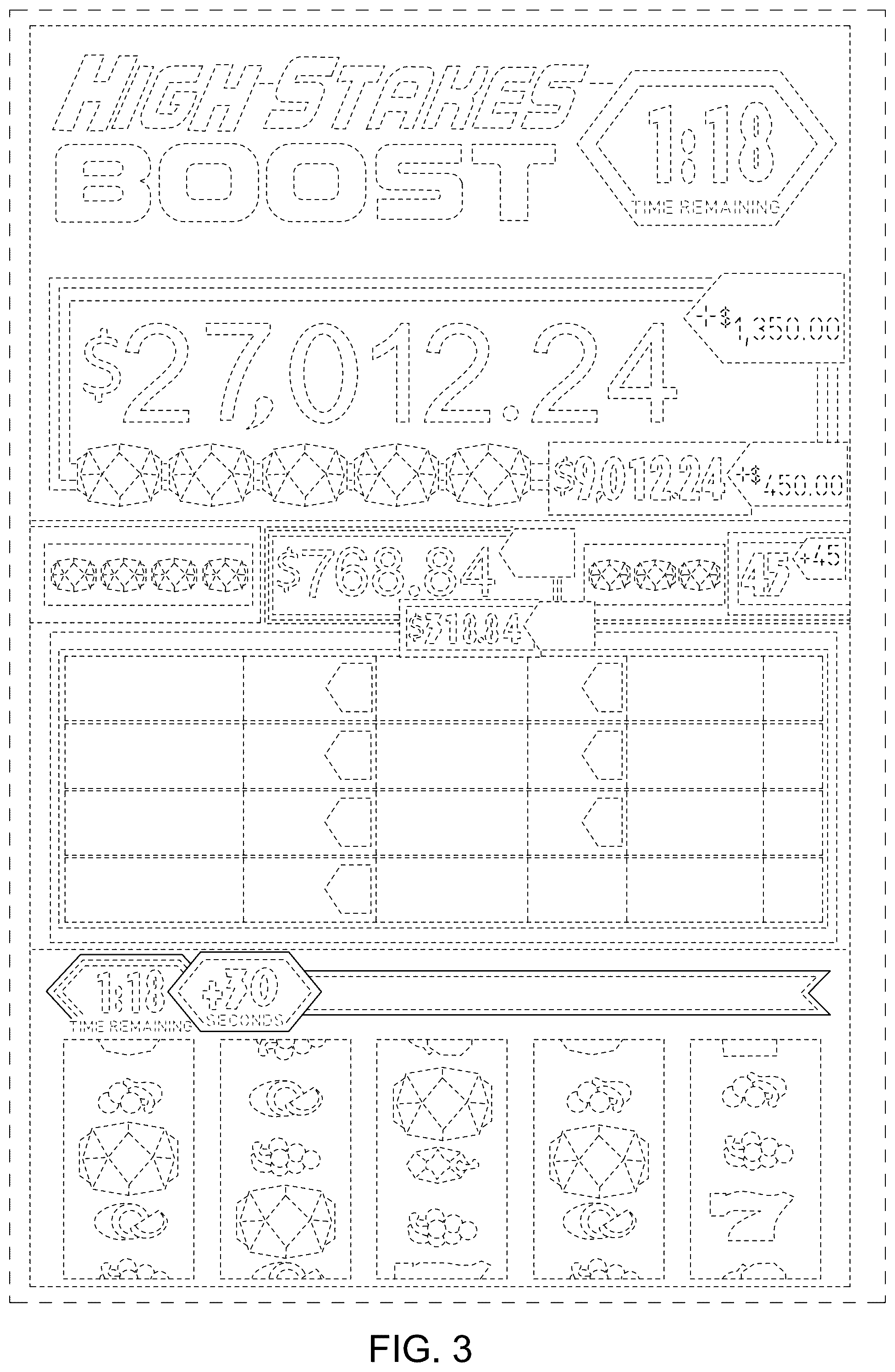 Patent USD1125222 Figure 3 – Display screen or a portion thereof with a transitional graphical user interface
