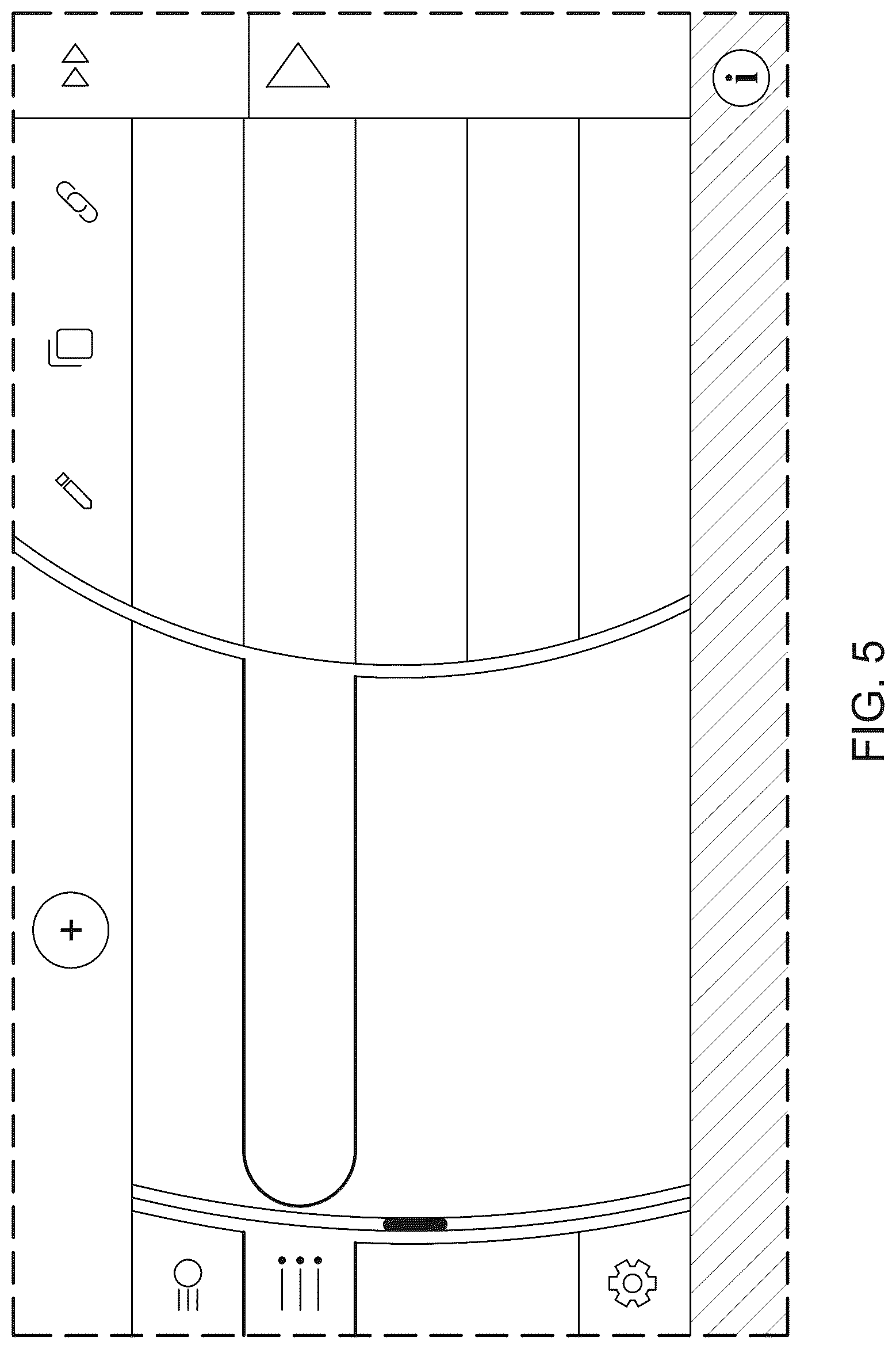 Patent USD1125243 Figure 5 – Display panel or portion thereof with a transitional graphical user interface