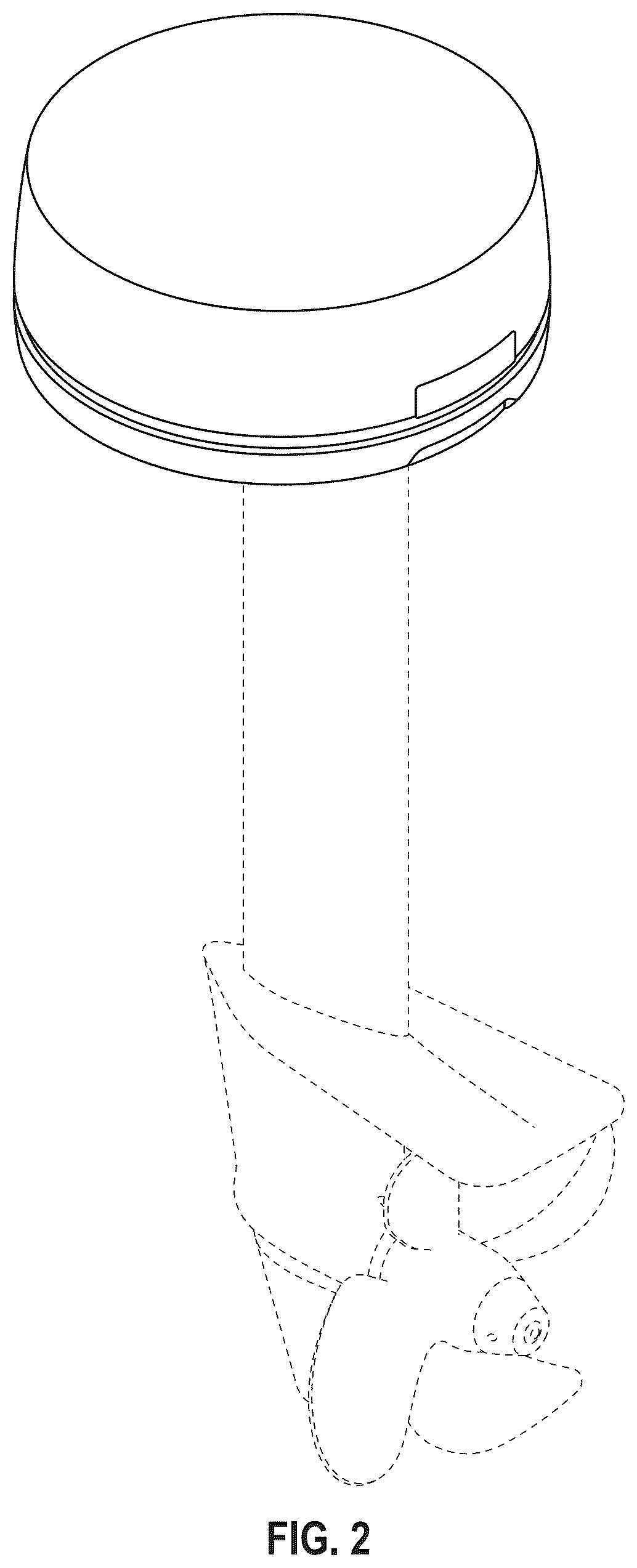 Patent USD1125272 Figure 2 – Outboard motor