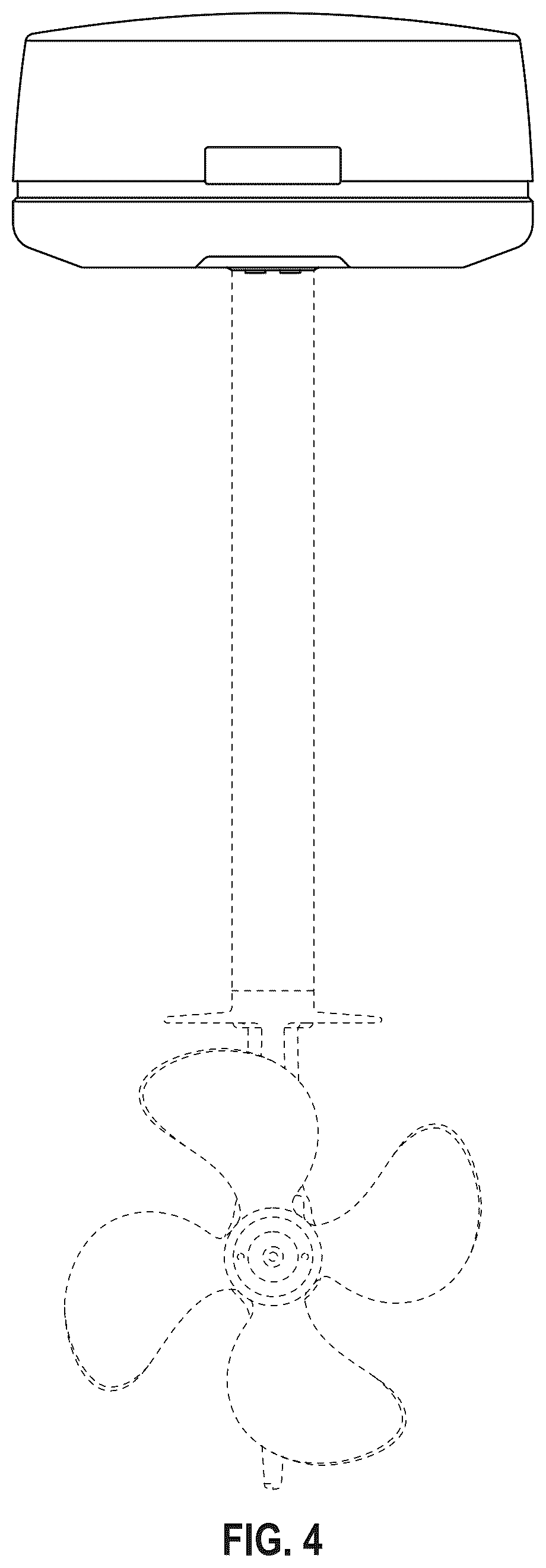 Patent USD1125272 Figure 4 – Outboard motor