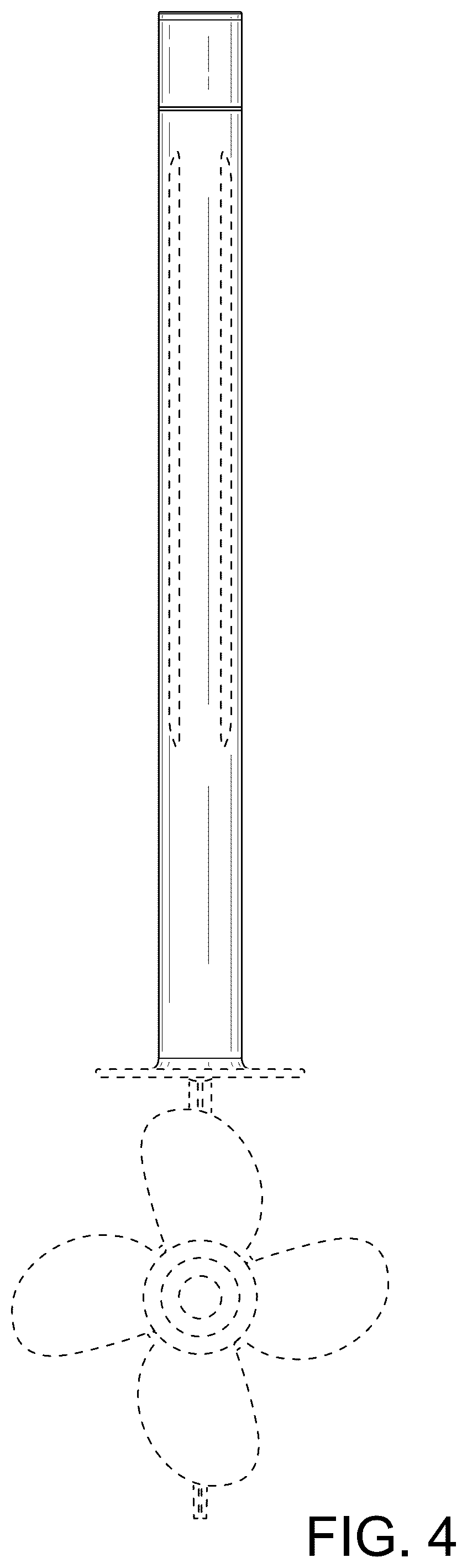 Patent USD1125273 Figure 4 – Outboard motor