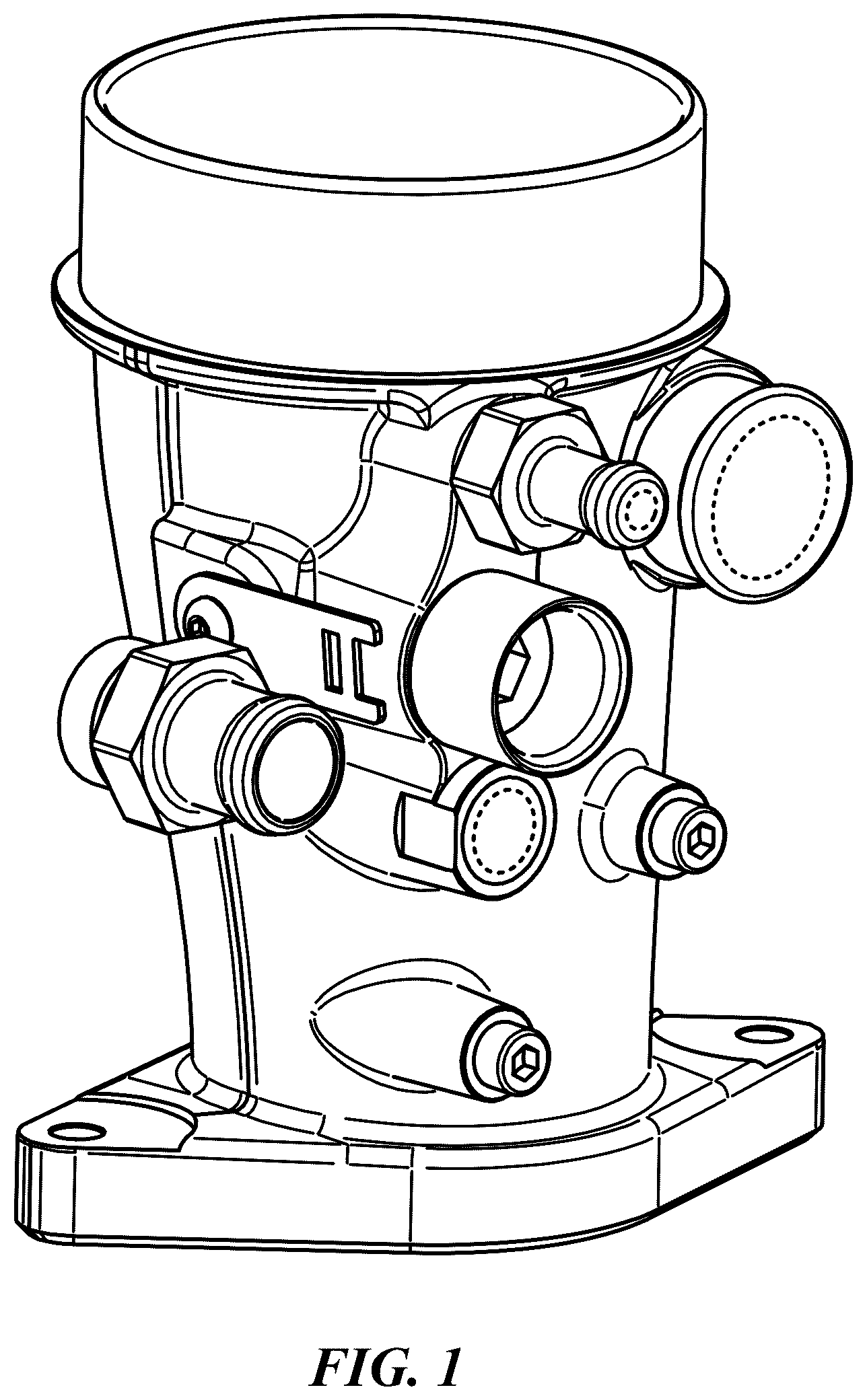 Patent USD1125274 Figure 1 – Turbocharger inlet pipe