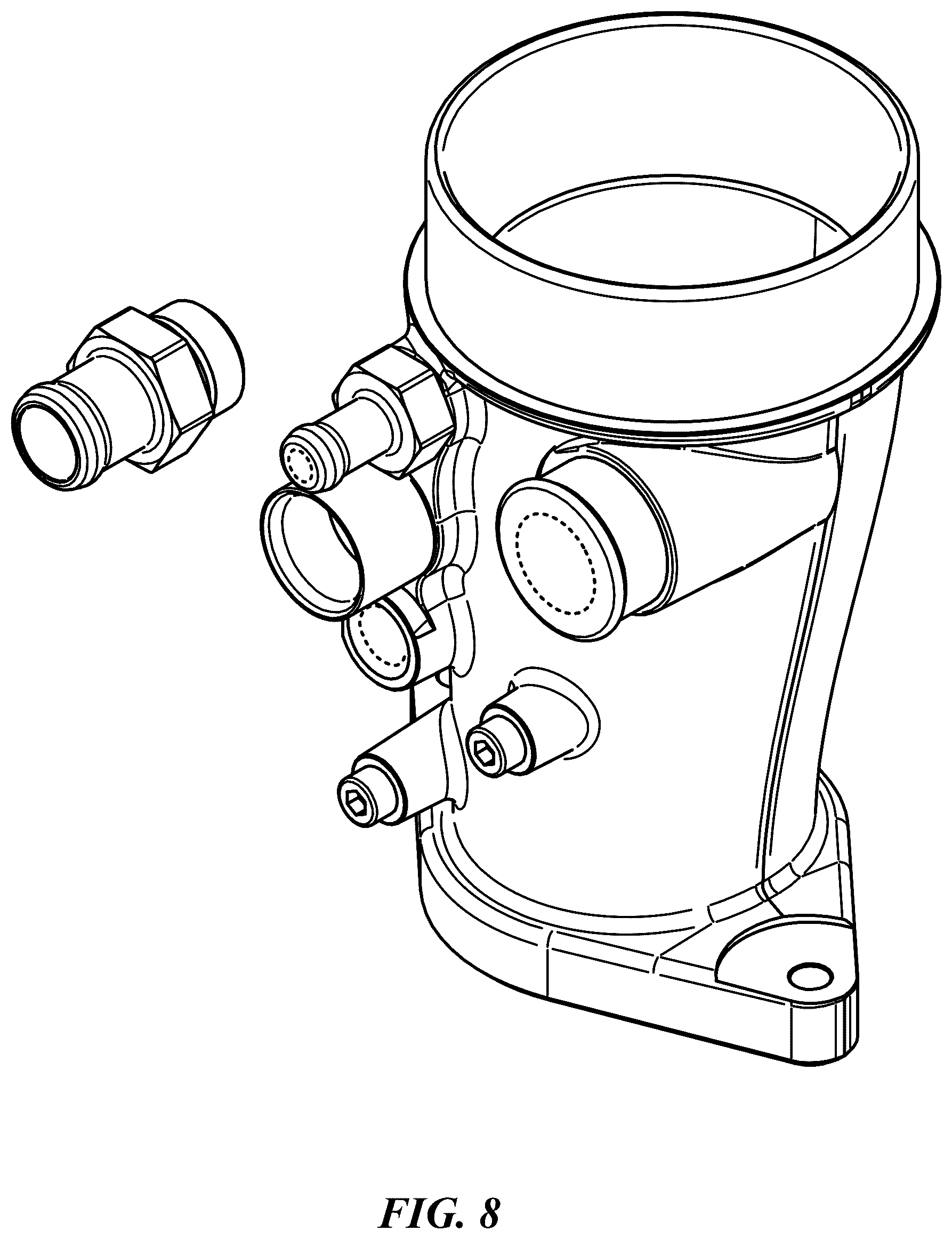 Patent USD1125274 Figure 8 – Turbocharger inlet pipe