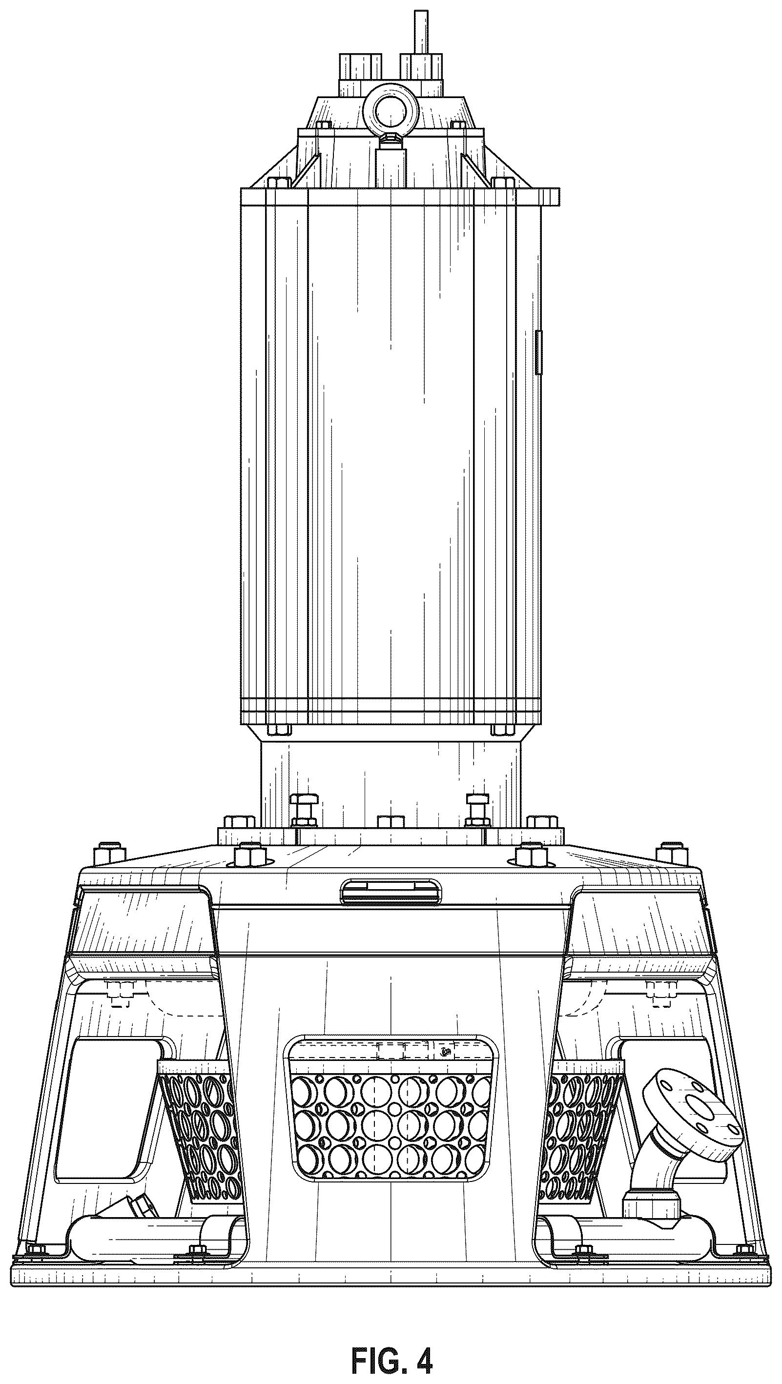 Patent USD1125277 Figure 4 – Combined encased pump, stand and strainer basket