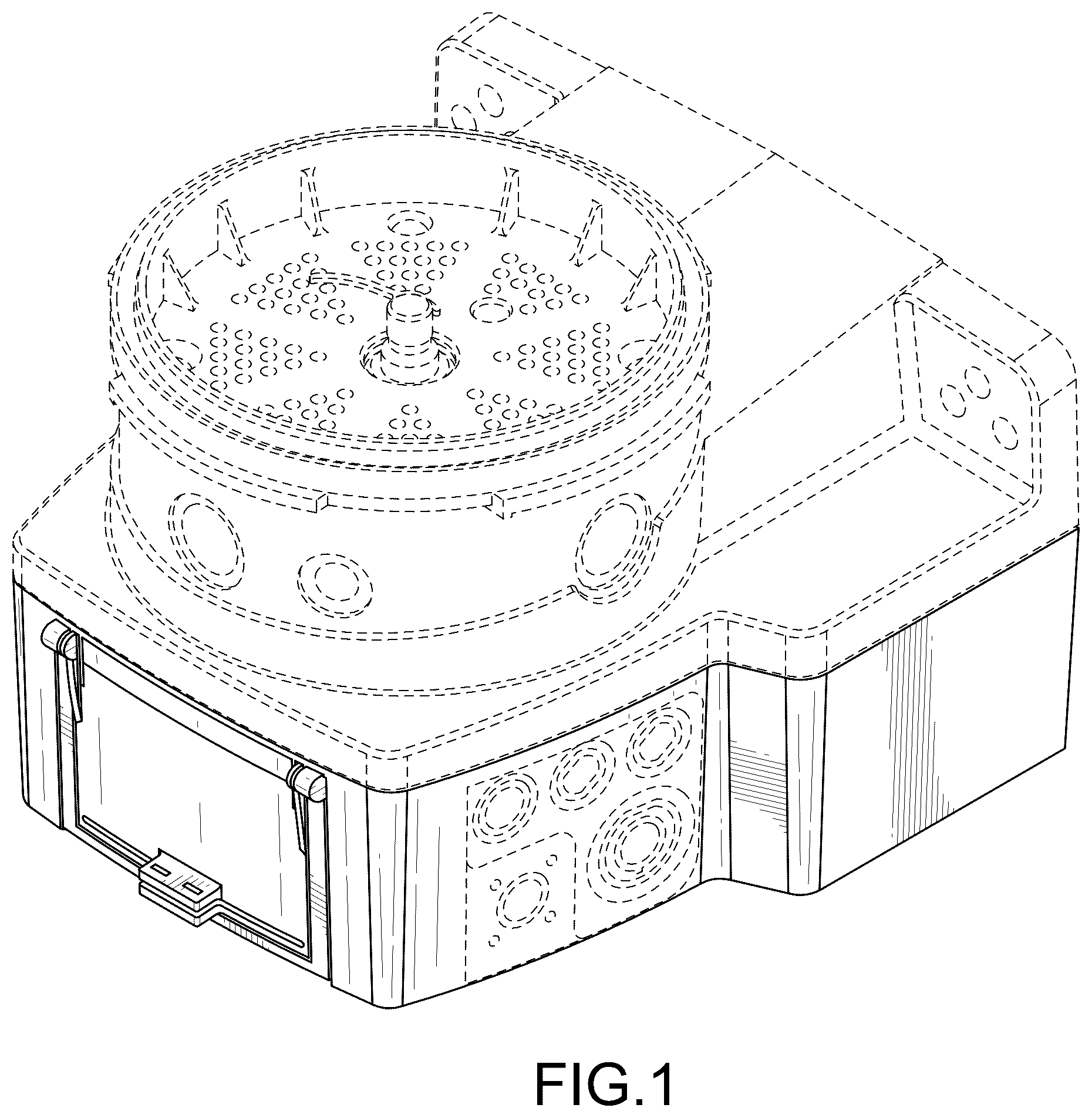 Patent USD1125282 Figure 1 – Electric module for lubricant pump
