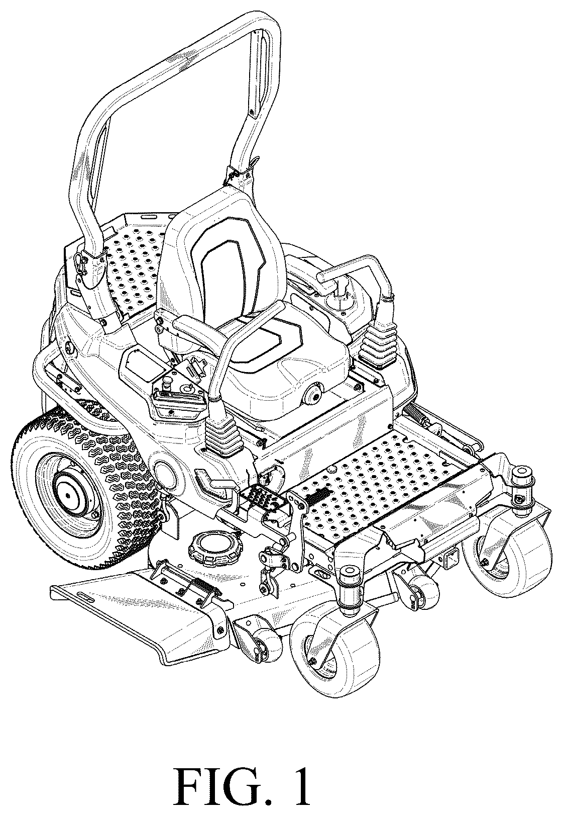 Patent USD1125284 Figure 1 – Riding mower