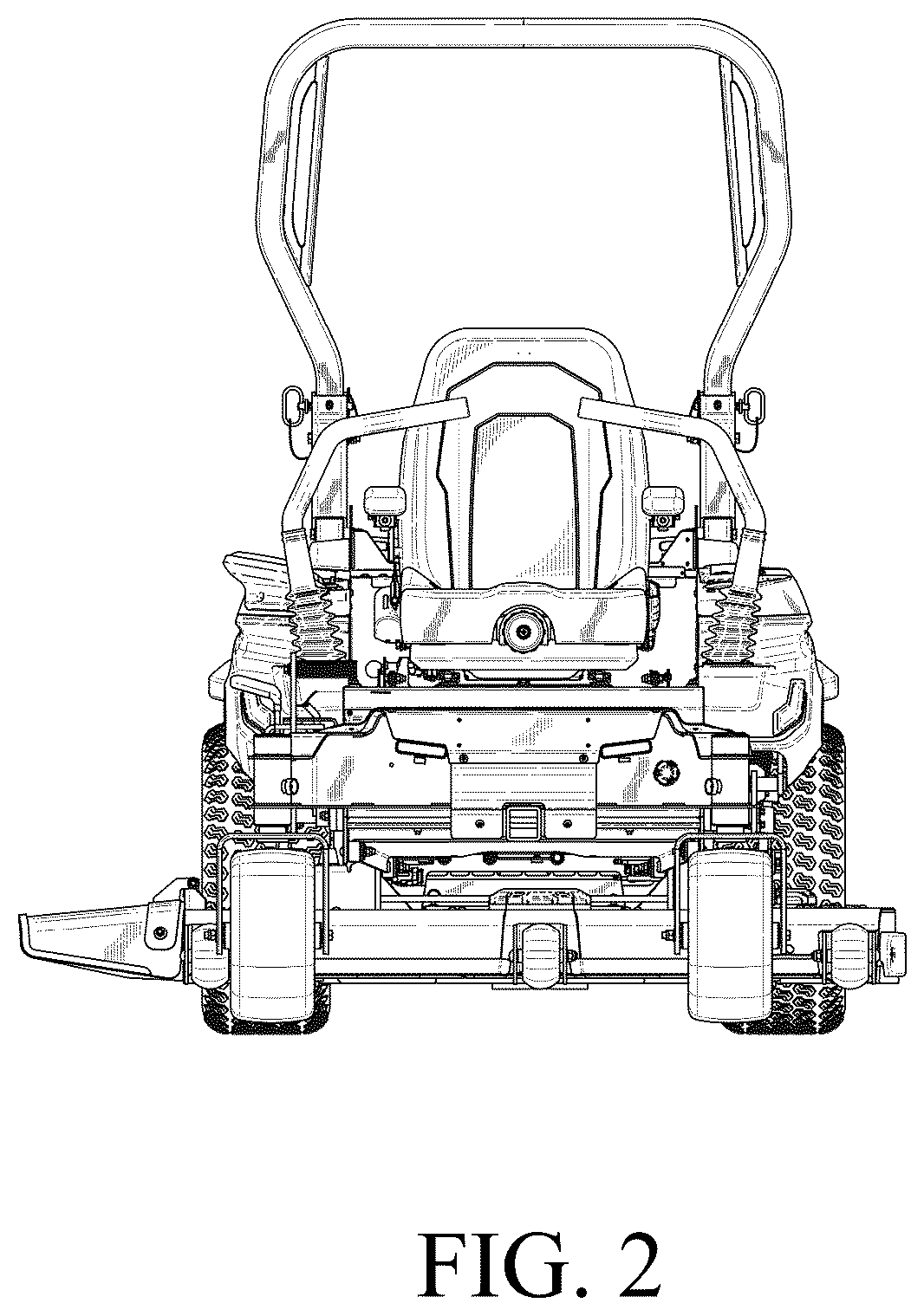 Patent USD1125284 Figure 2 – Riding mower
