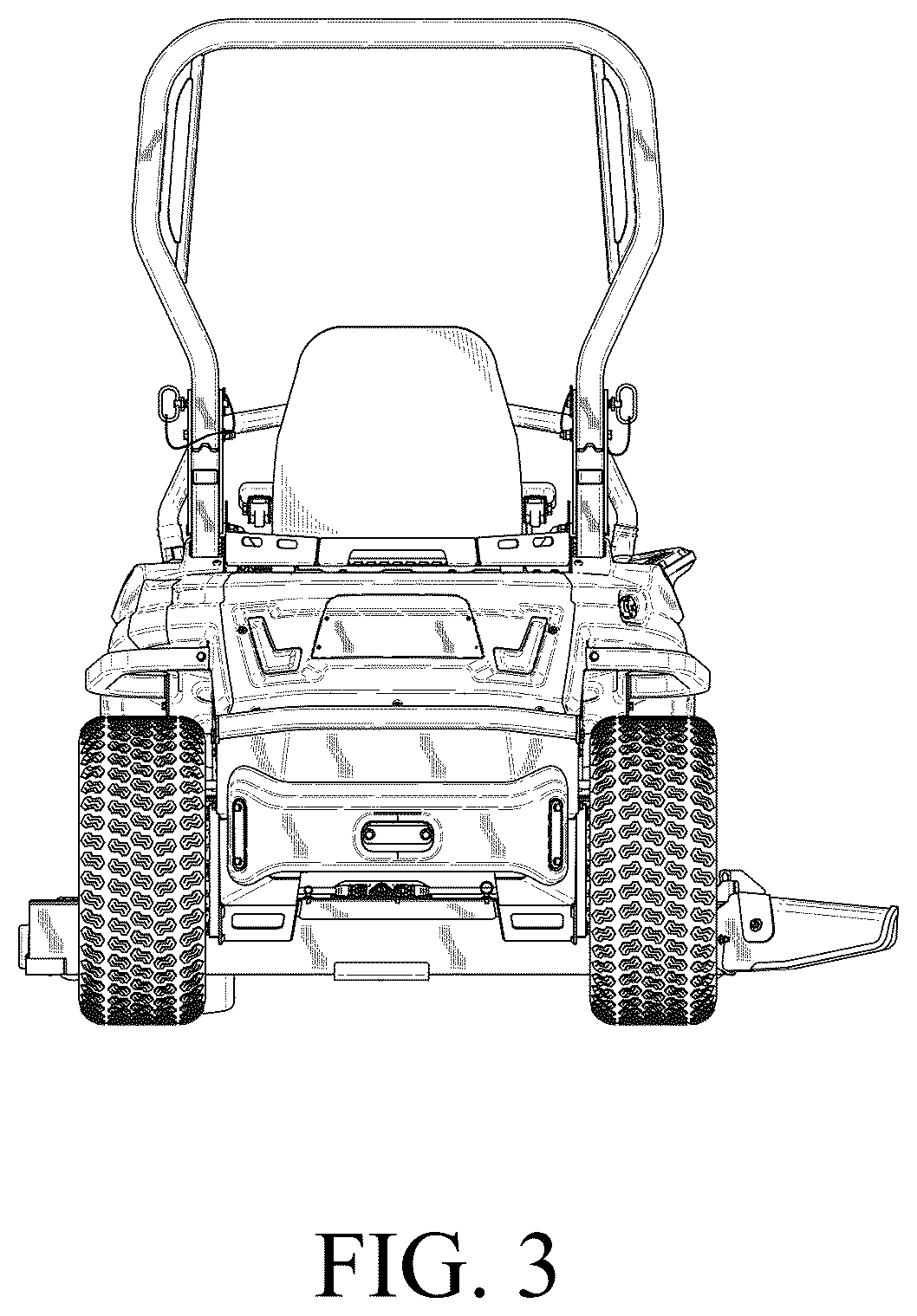 Patent USD1125284 Figure 3 – Riding mower