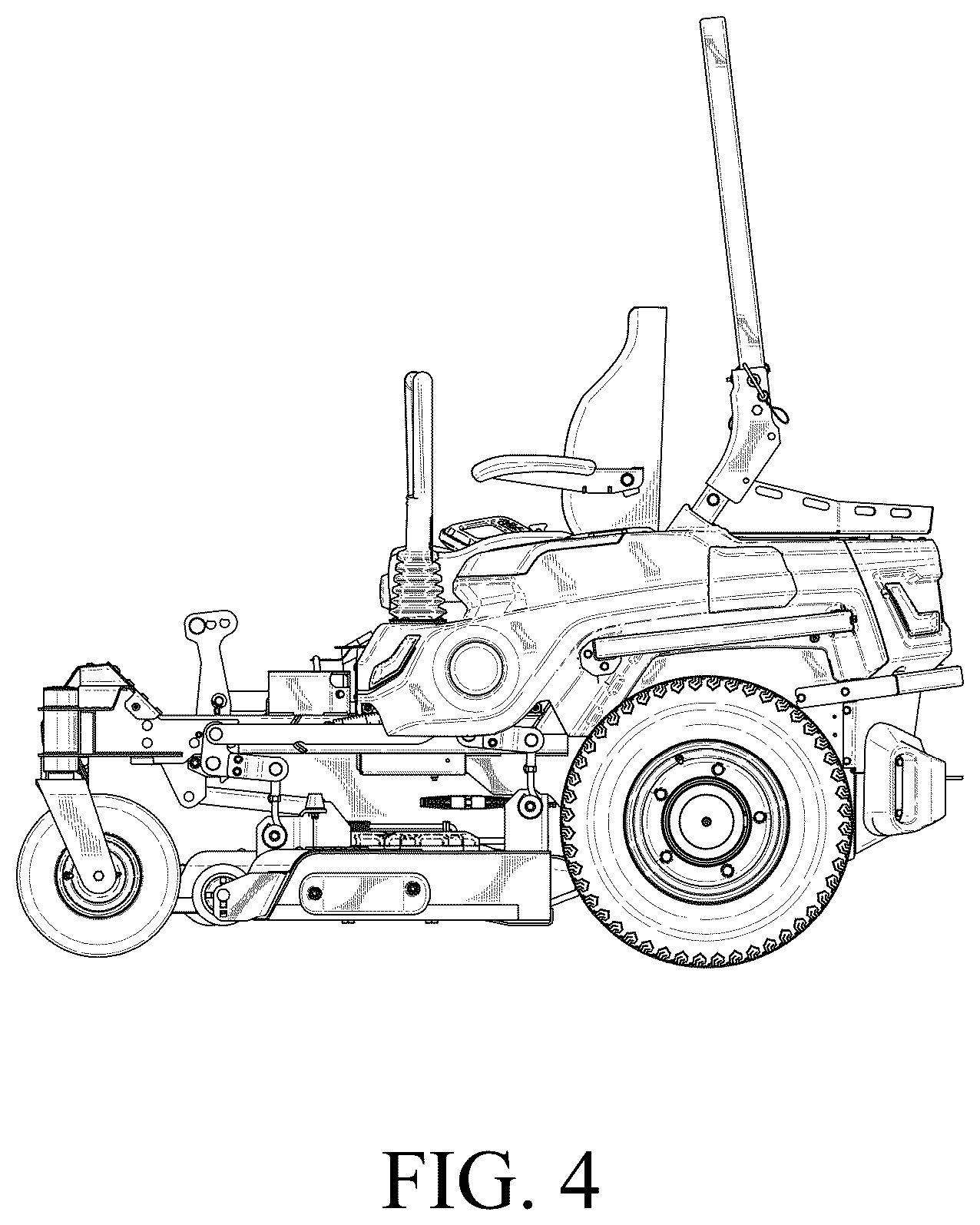 Patent USD1125284 Figure 4 – Riding mower