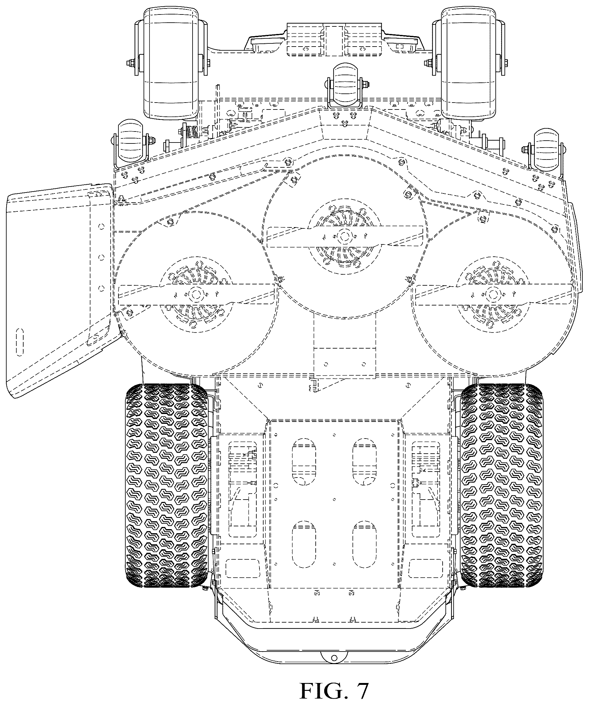 Patent USD1125284 Figure 7 – Riding mower