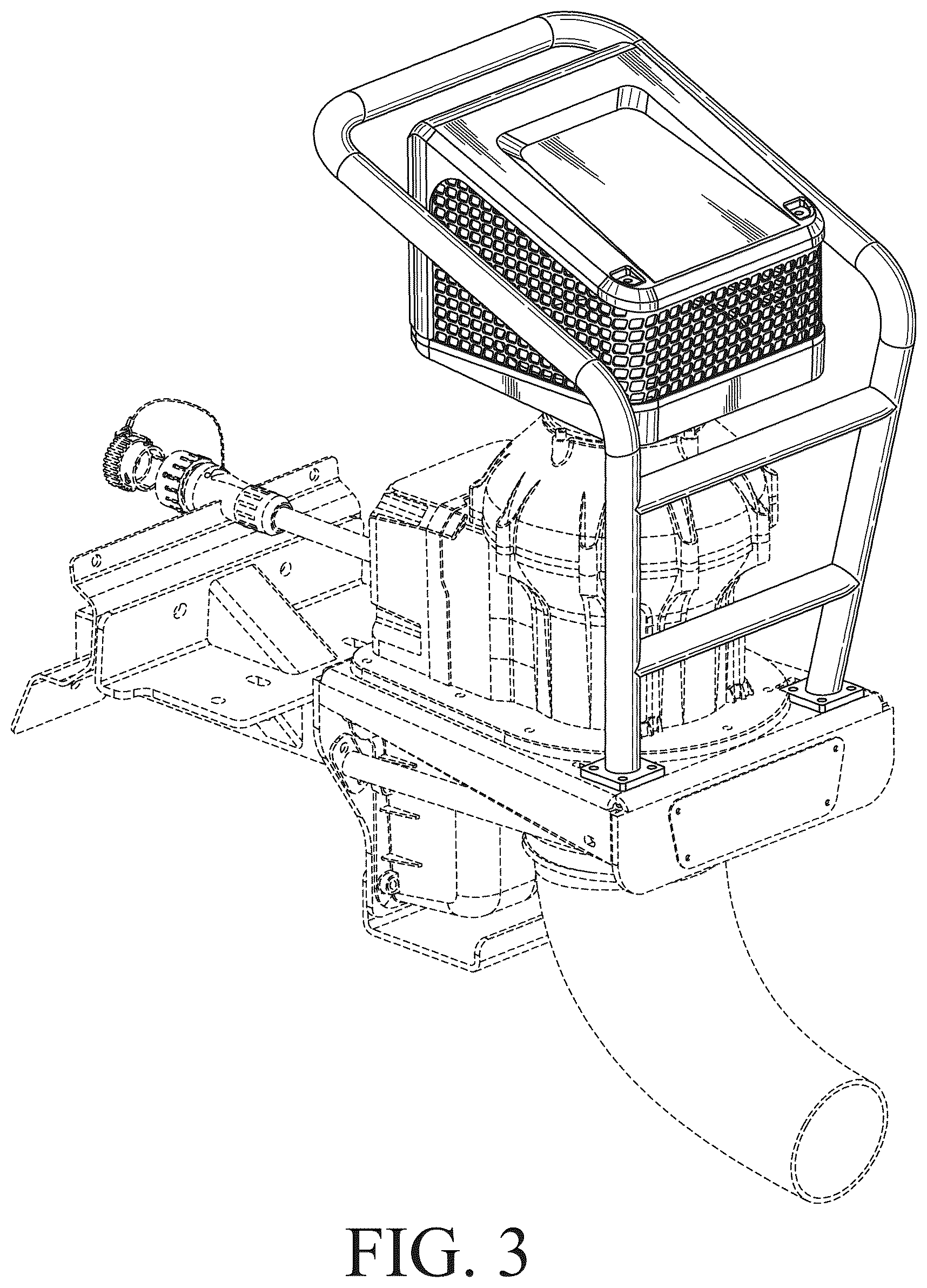 Patent USD1125285 Figure 3 – Zero-turn air box