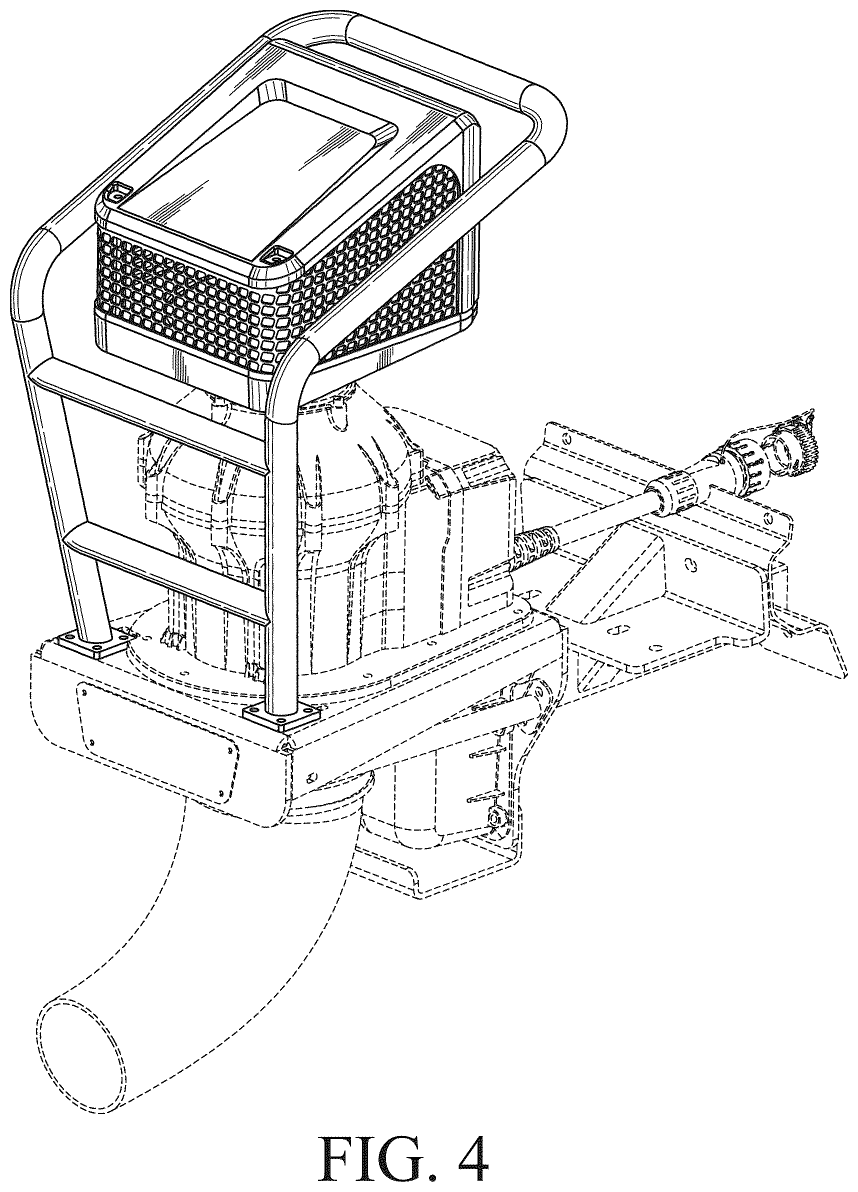 Patent USD1125285 Figure 4 – Zero-turn air box