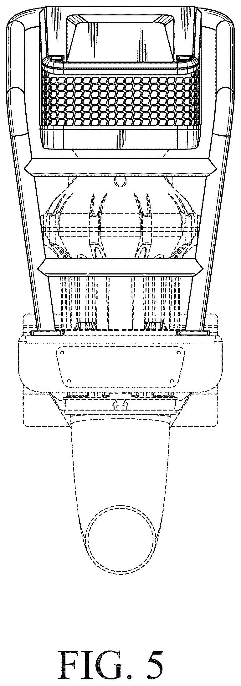 Patent USD1125285 Figure 5 – Zero-turn air box