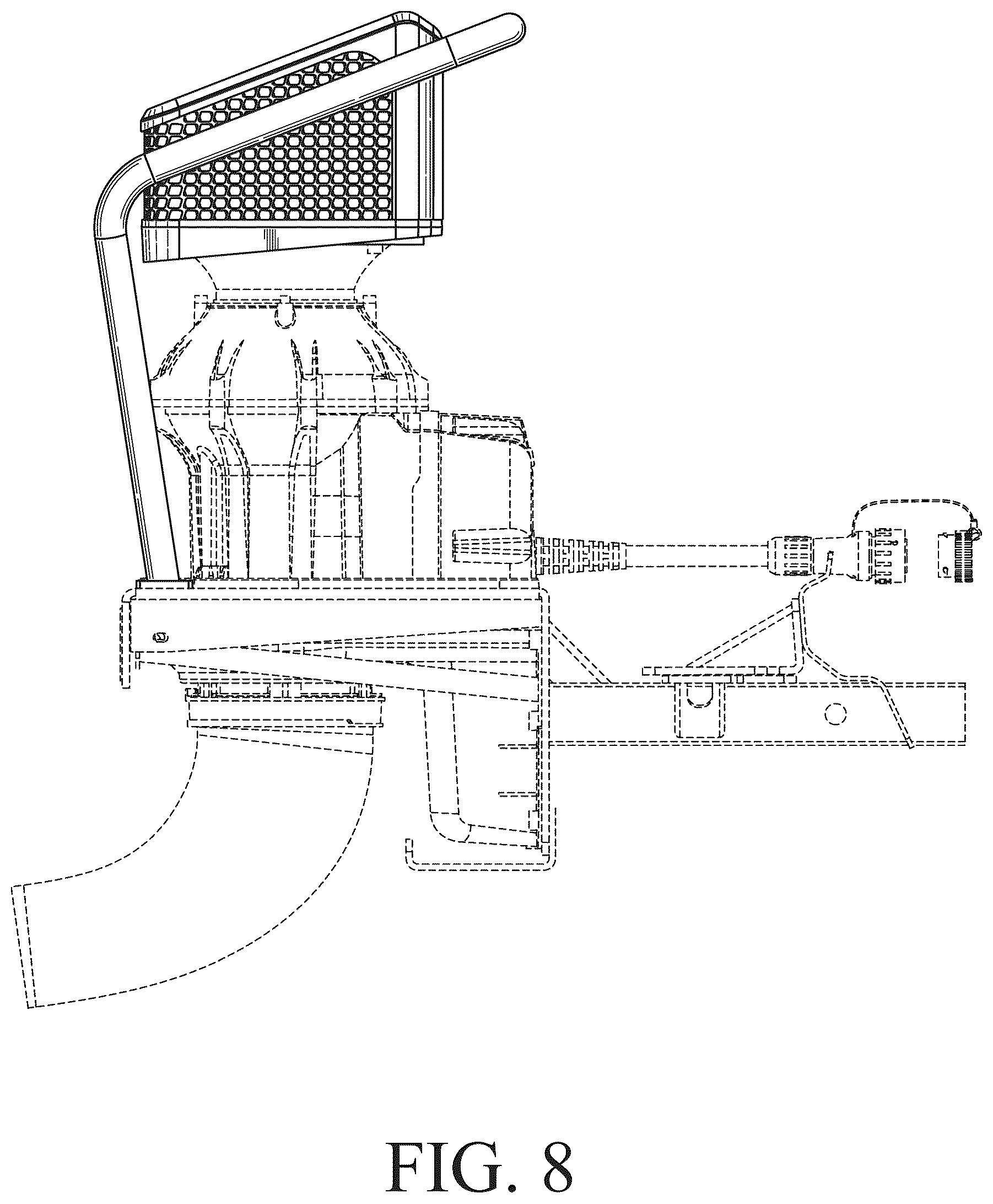Patent USD1125285 Figure 8 – Zero-turn air box