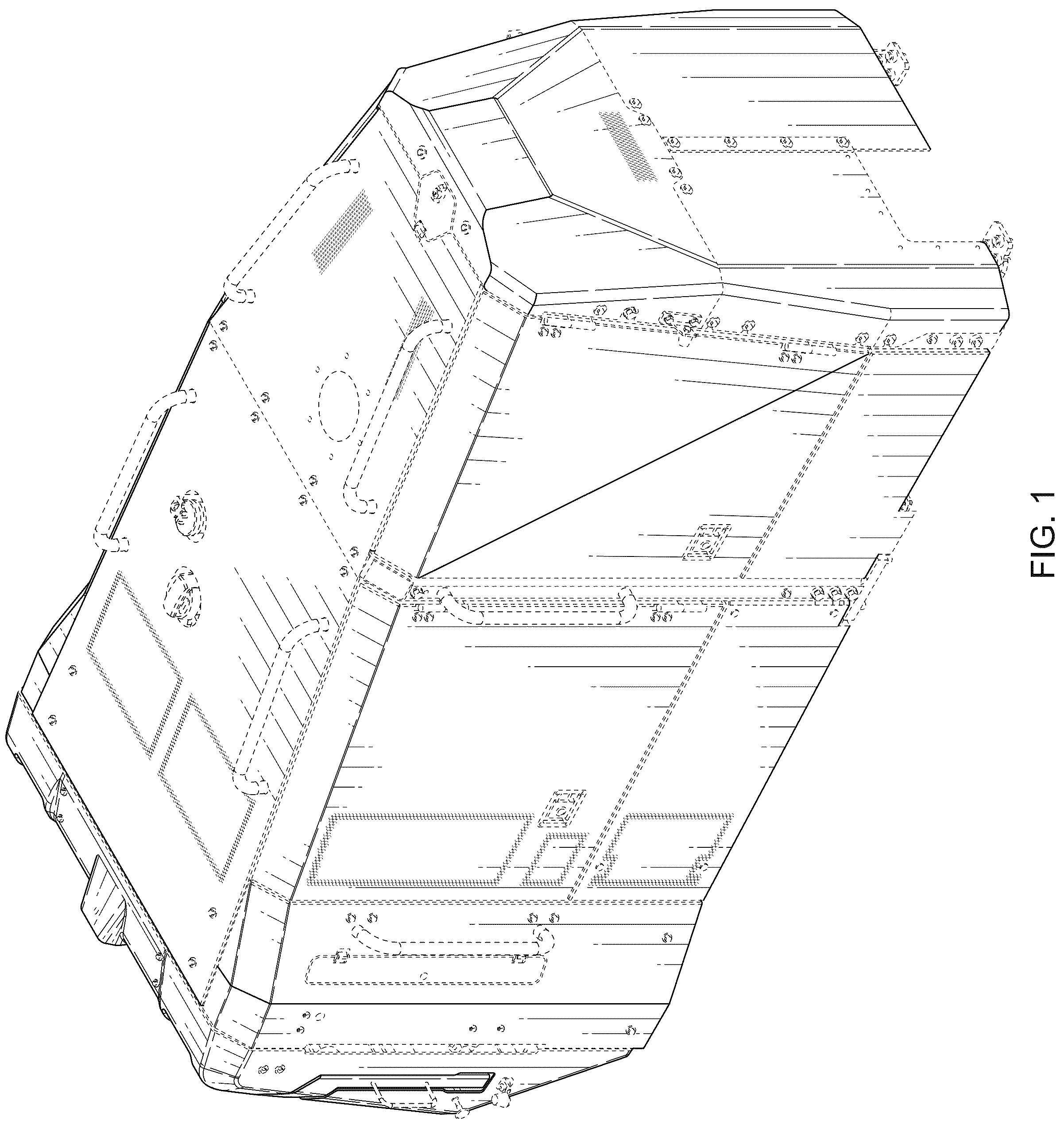Patent USD1125287 Figure 1 – Cowl and grill assembly