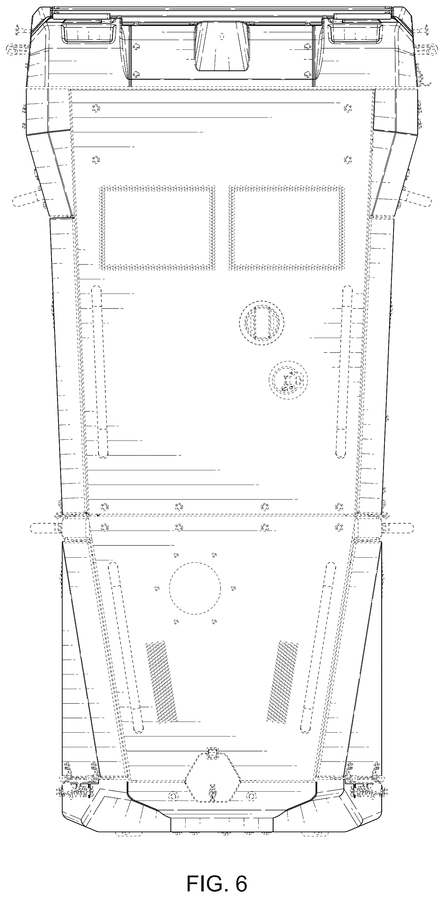 Patent USD1125287 Figure 6 – Cowl and grill assembly