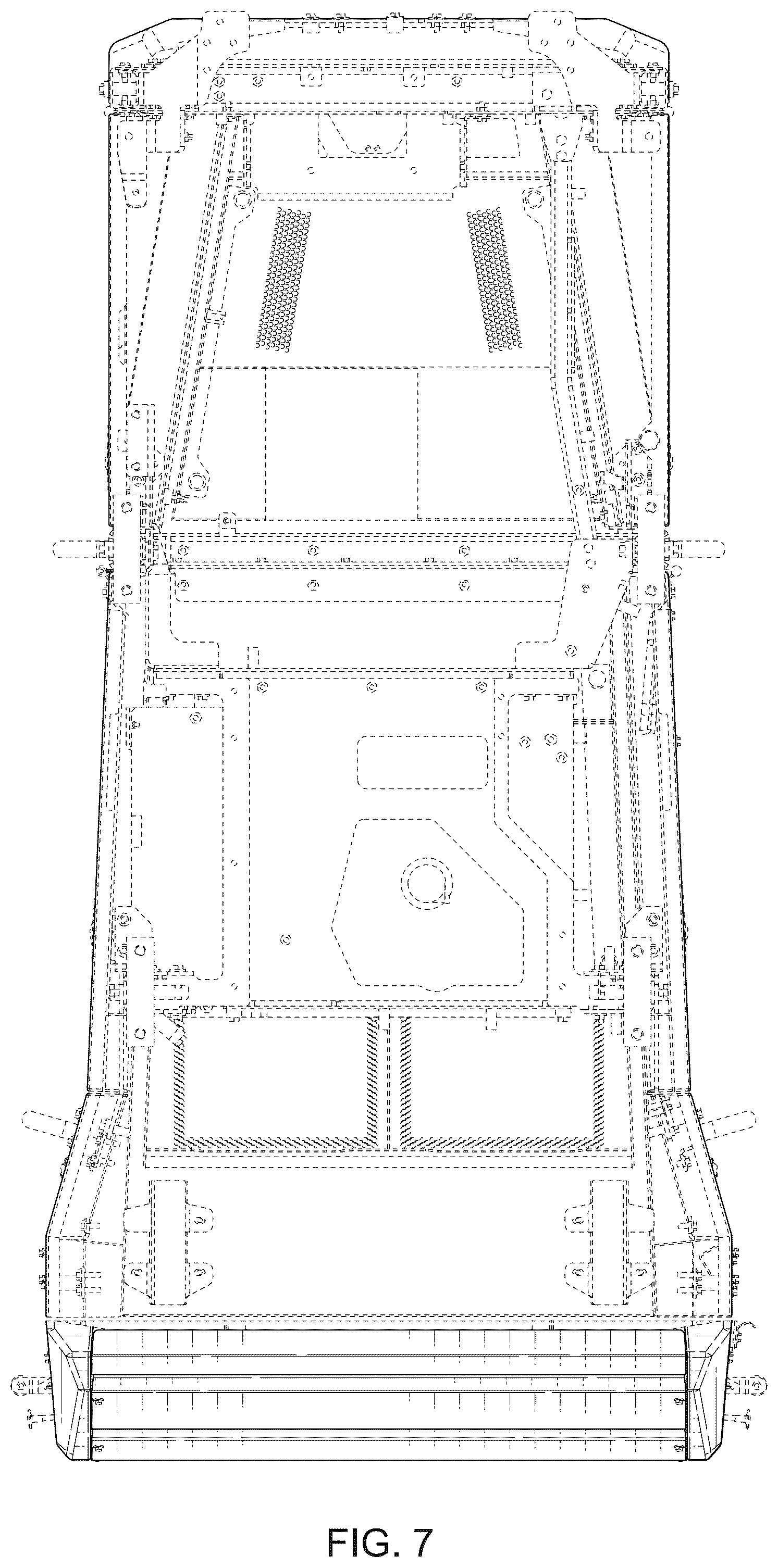 Patent USD1125287 Figure 7 – Cowl and grill assembly