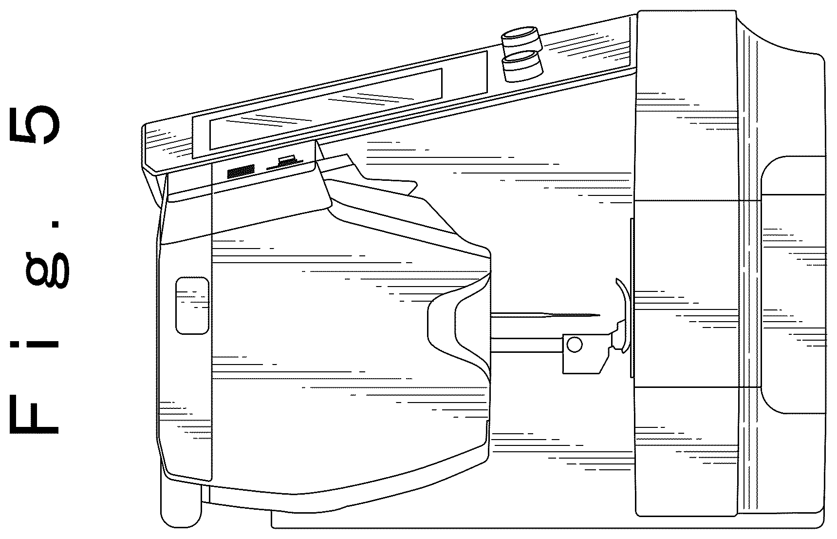 Patent USD1125288 Figure 5 – Sewing machine