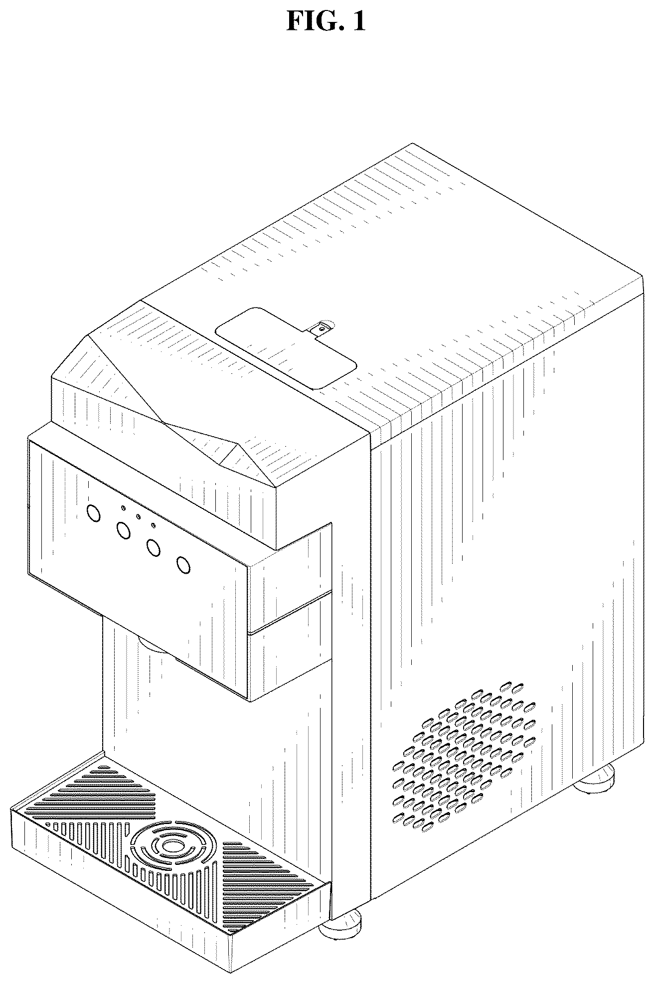 Patent USD1125289 Figure 1 – Ice maker
