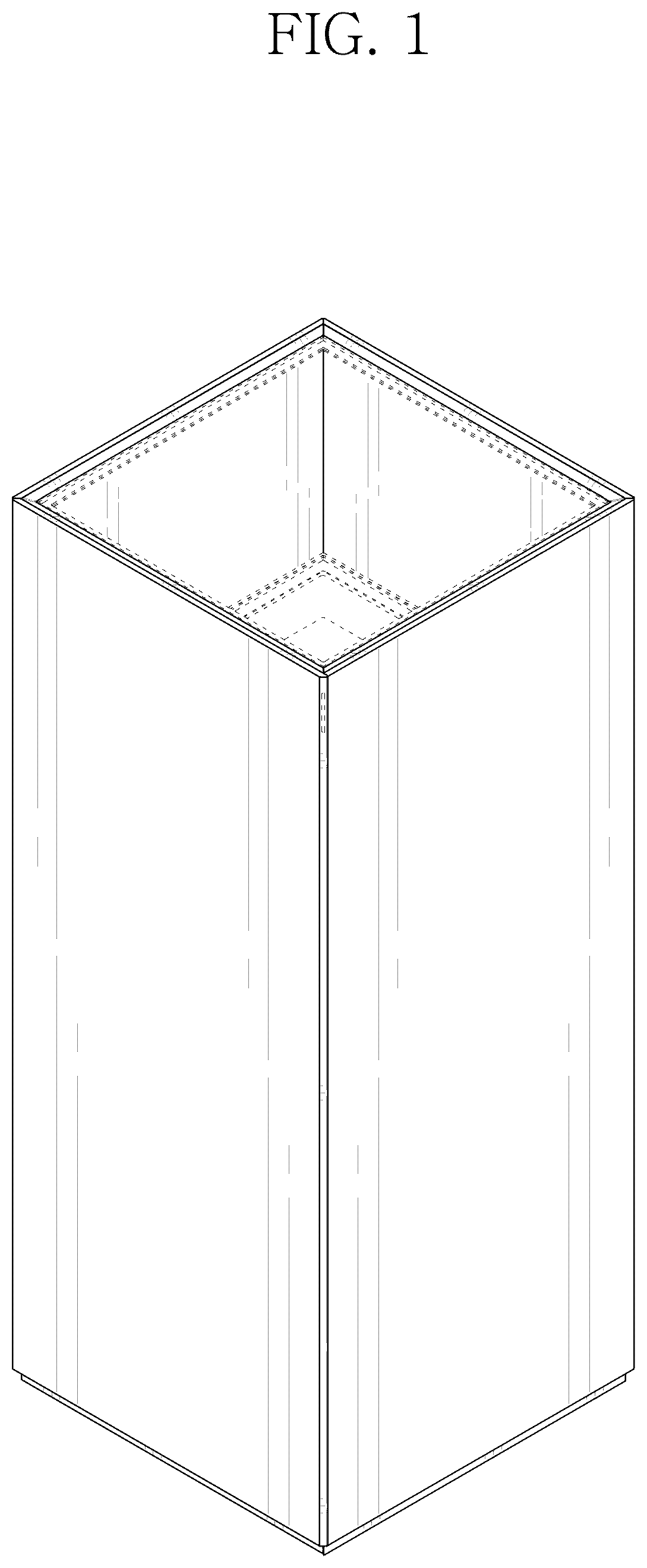 Patent USD1125290 Figure 1 – Refrigerator