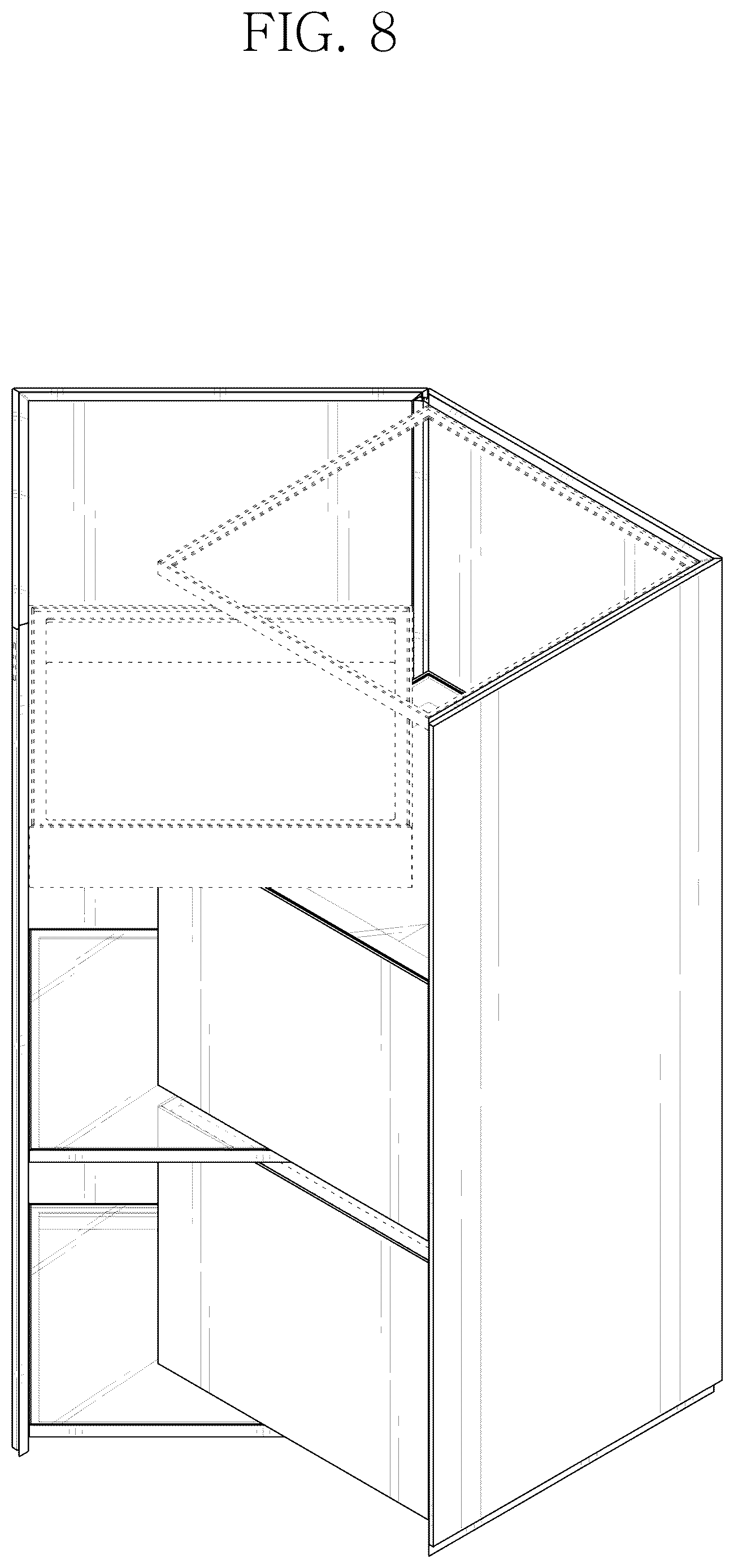 Patent USD1125290 Figure 8 – Refrigerator