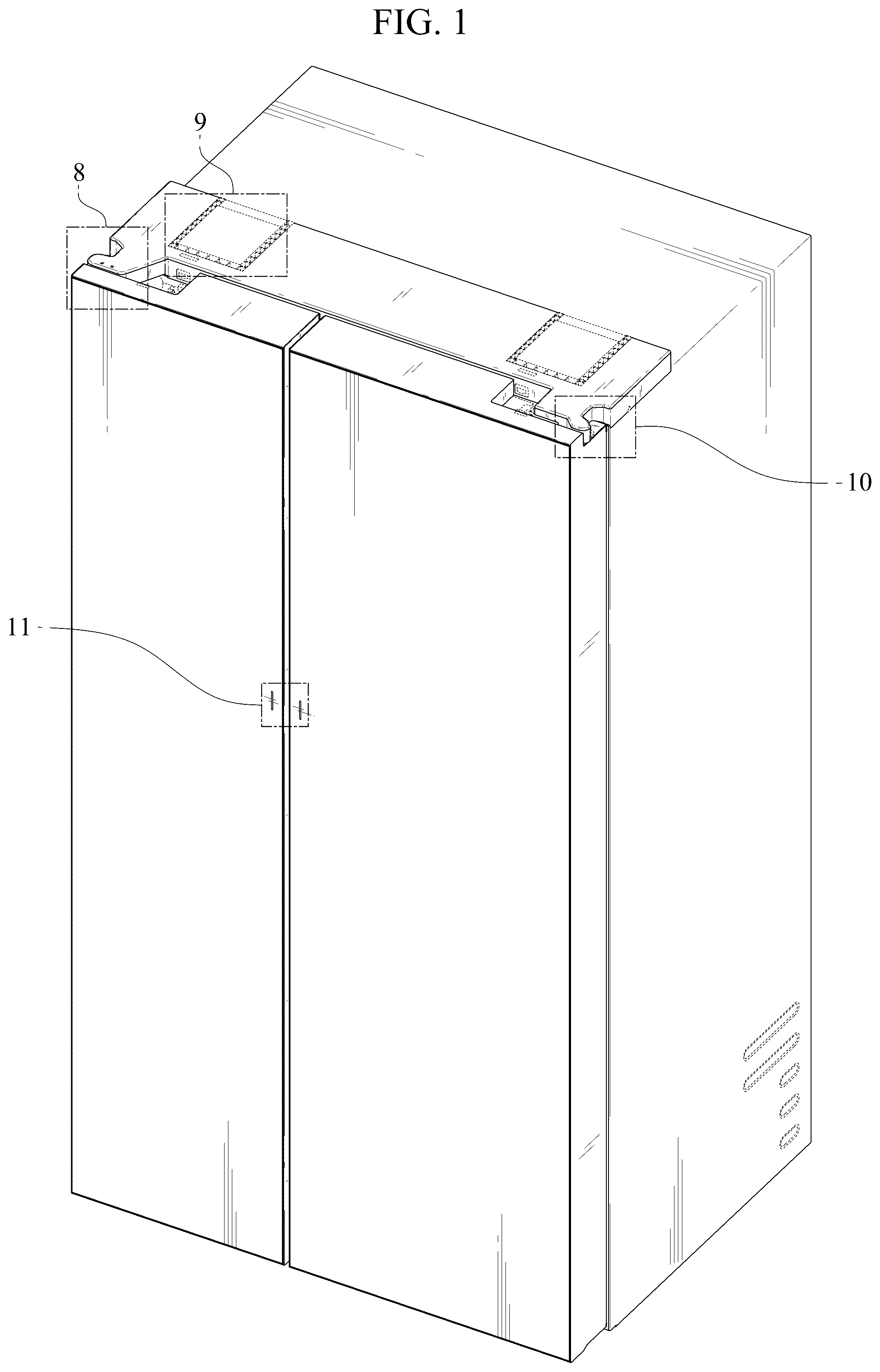 Patent USD1125291 — Refrigerator — Figure 1