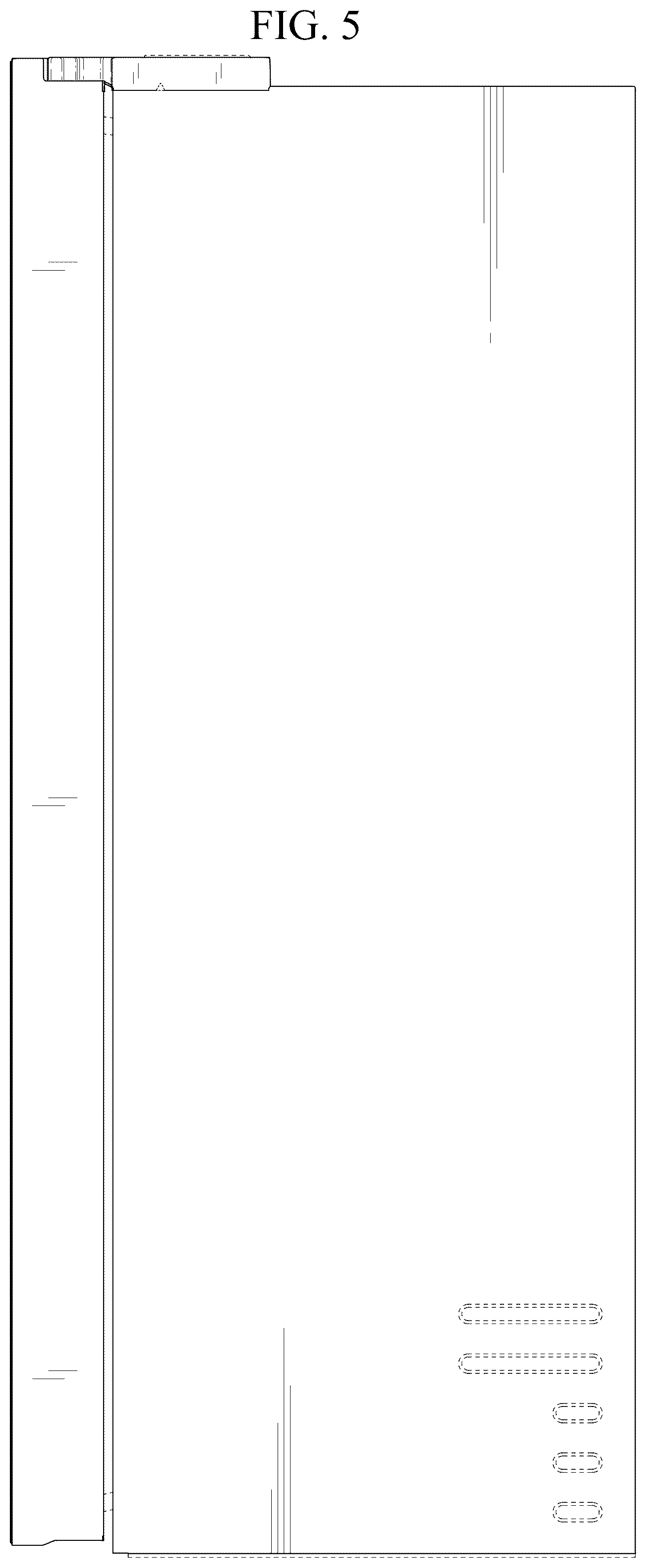 Patent USD1125291 Figure 5 – Refrigerator