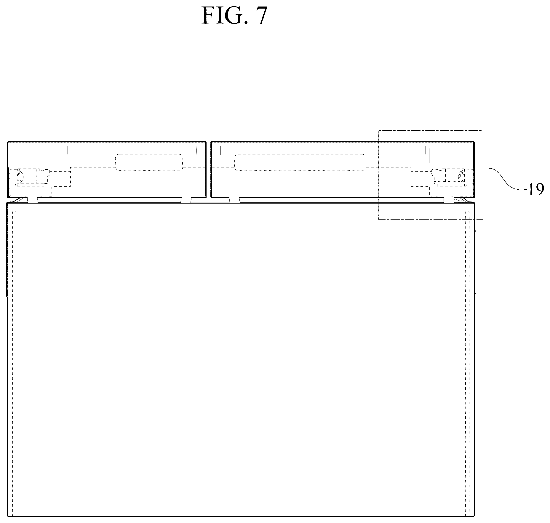 Patent USD1125291 Figure 7 – Refrigerator