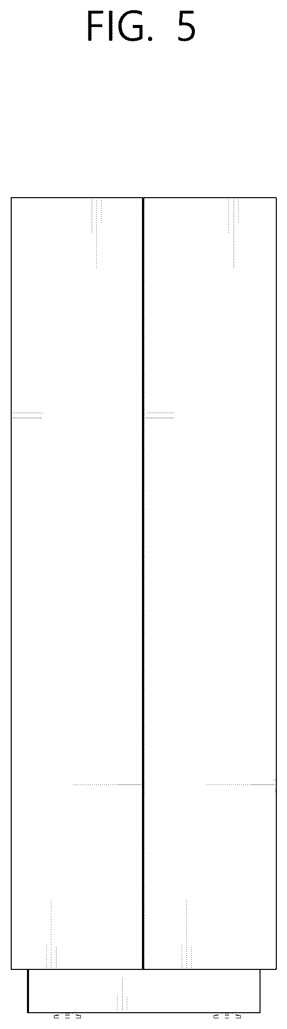 Patent USD1125293 Figure 5 – Cabinet with refrigerator